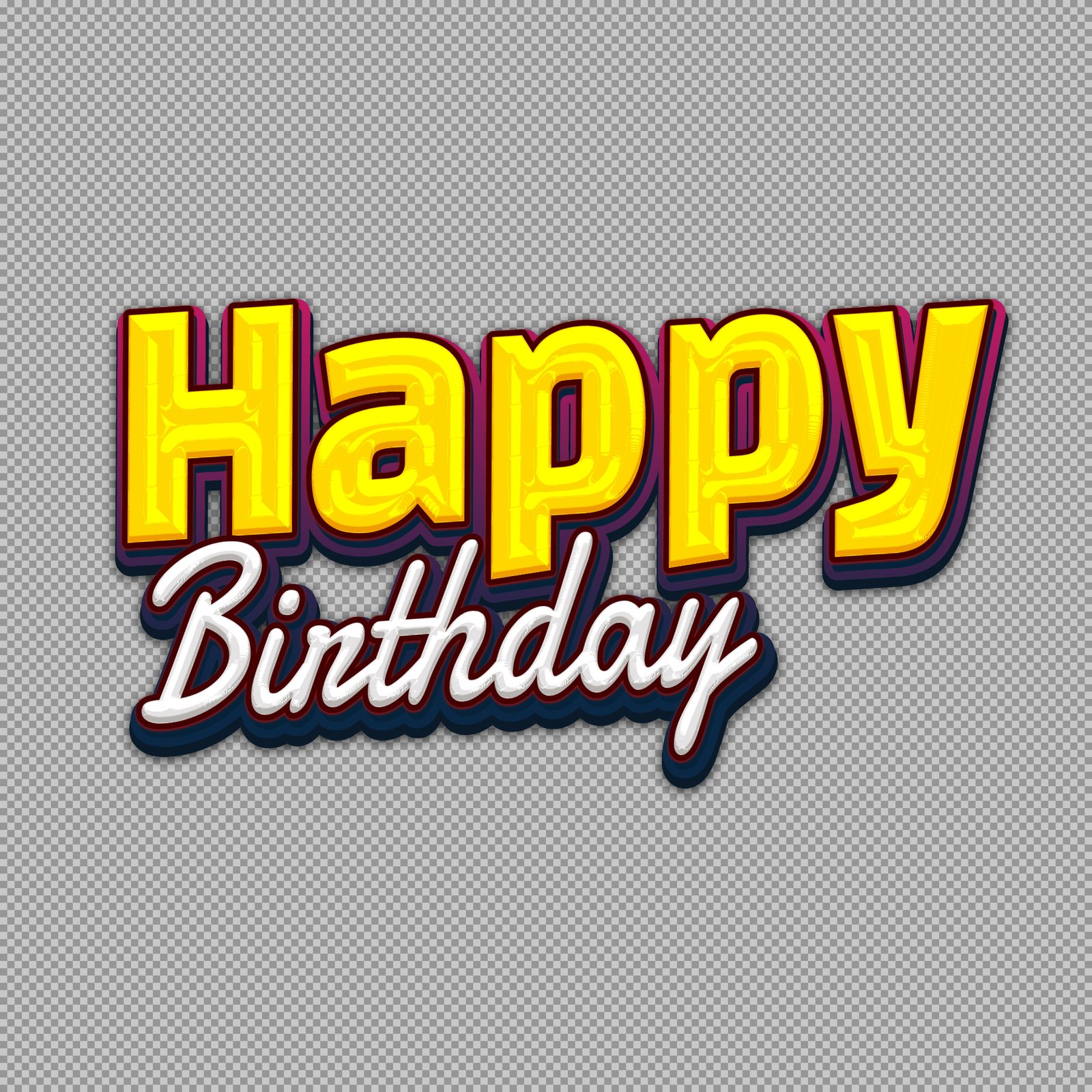 Happy Birthday PNG text