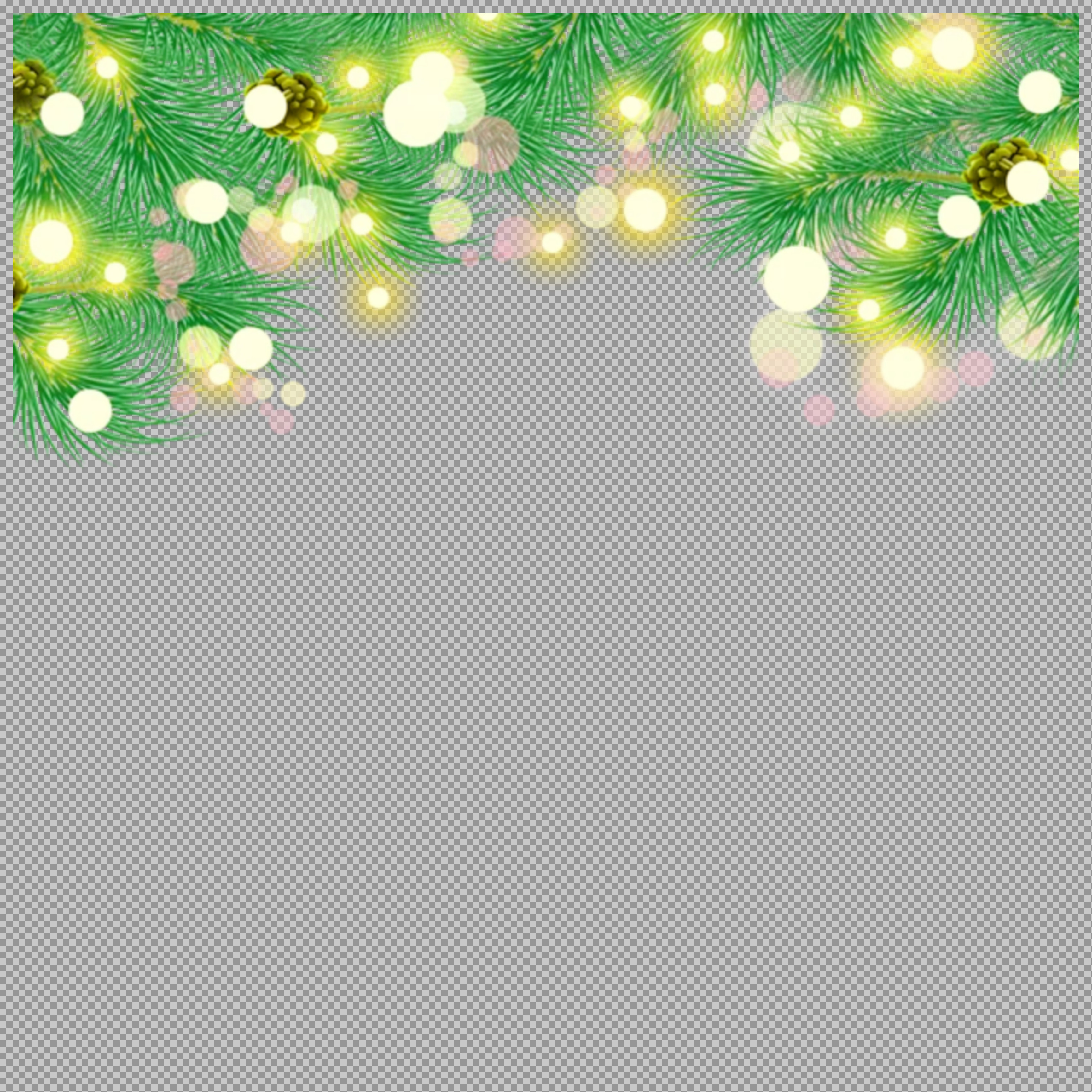 Christmas Garland PNG | Free Festive Pine Border Clipart