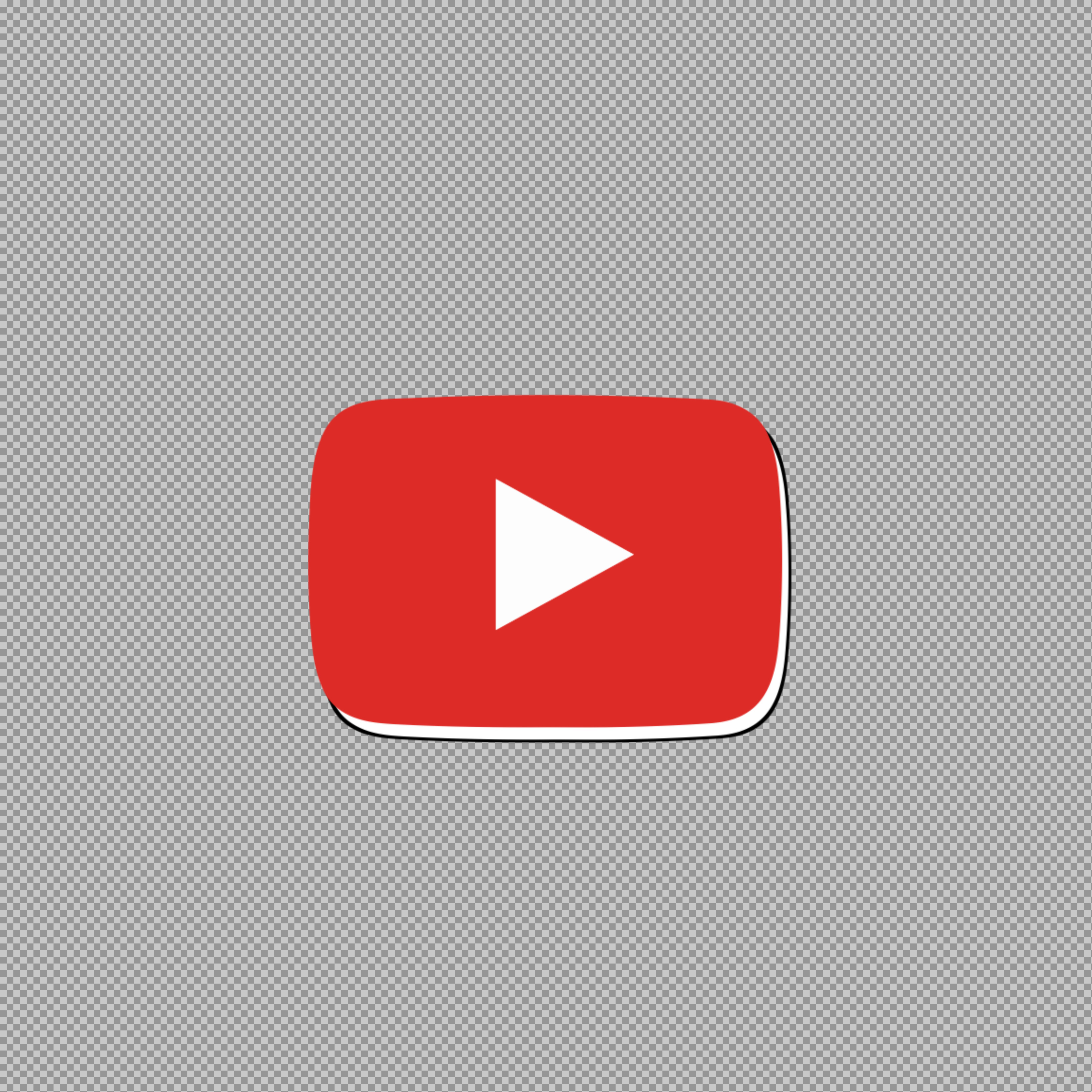 Free Stylized YouTube Logo PNG | Hand-Drawn Play Button Icon...