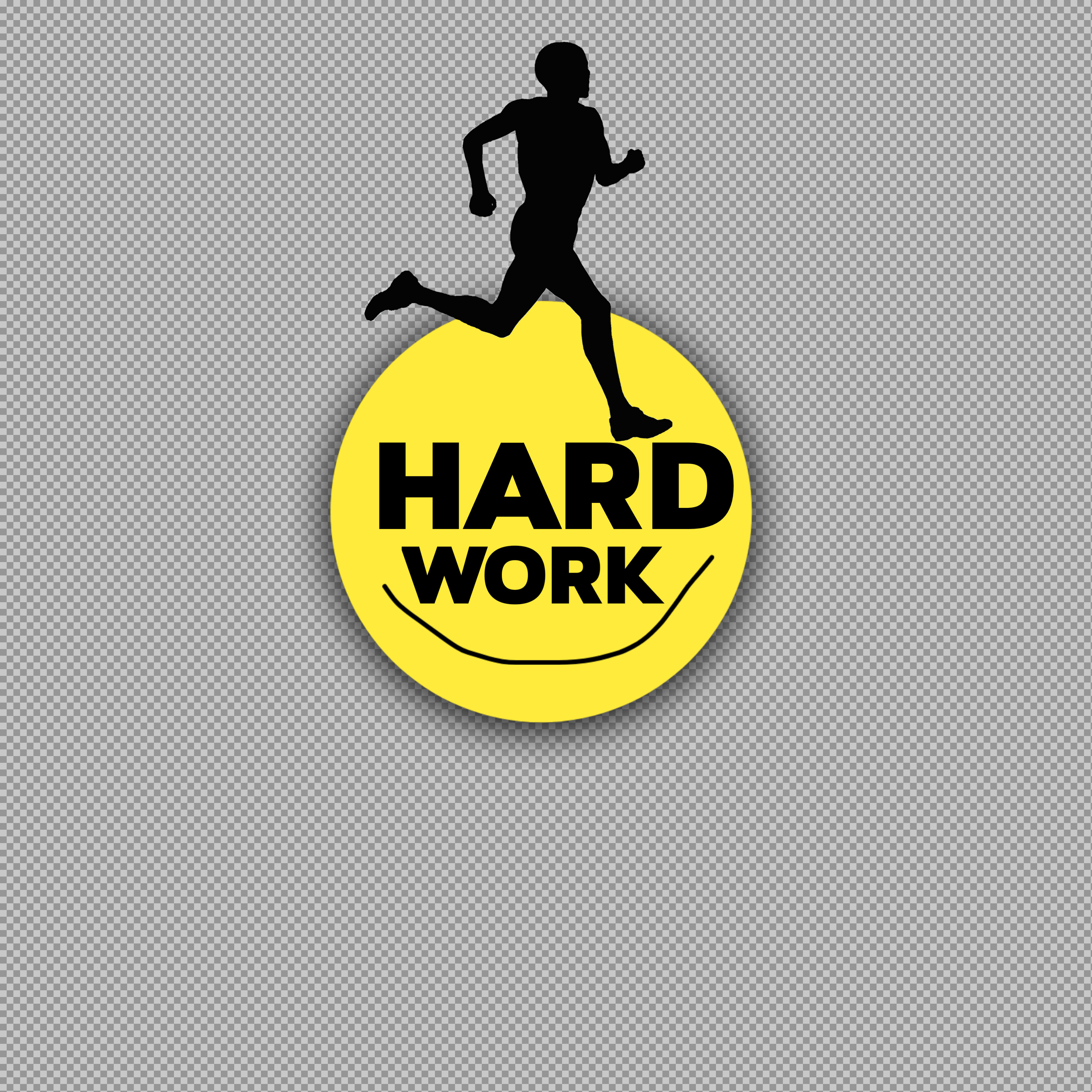 Hard Work Motivational Runner PNG | Fitness & Inspiration Graphic
