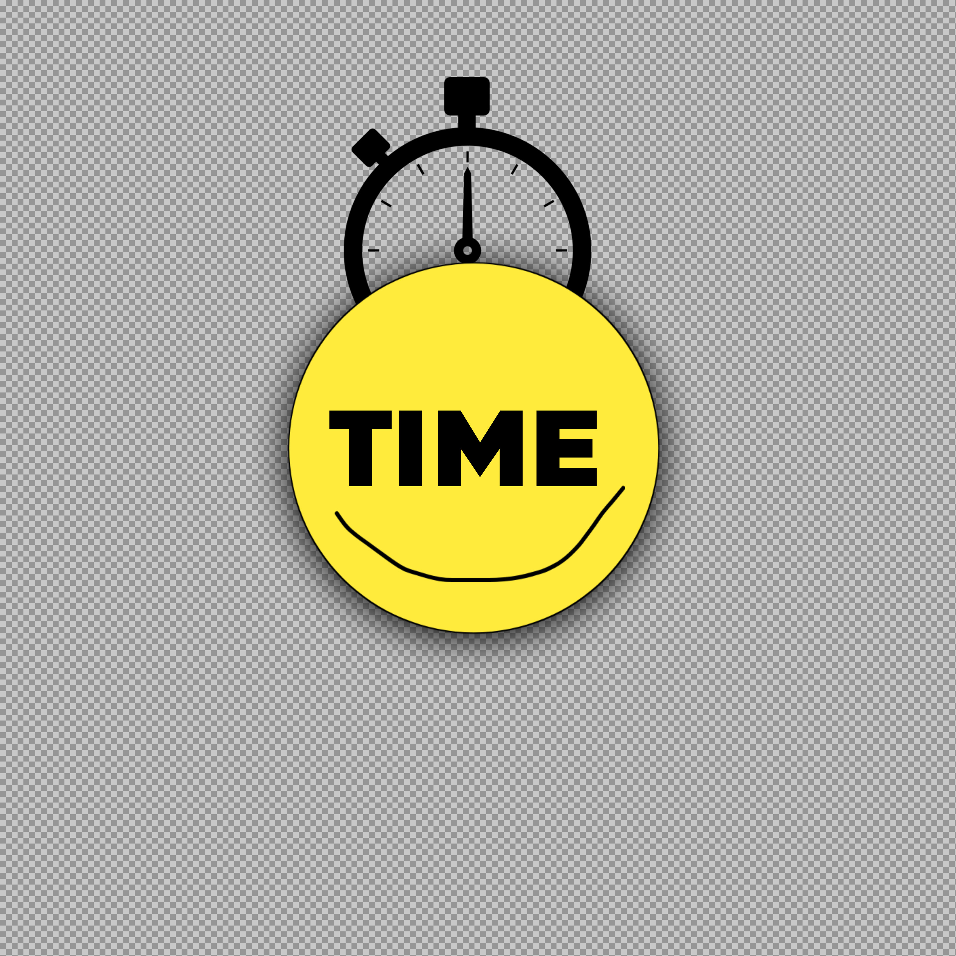 "Time" Smiley Face PNG | Free Conceptual & Motivational Icon