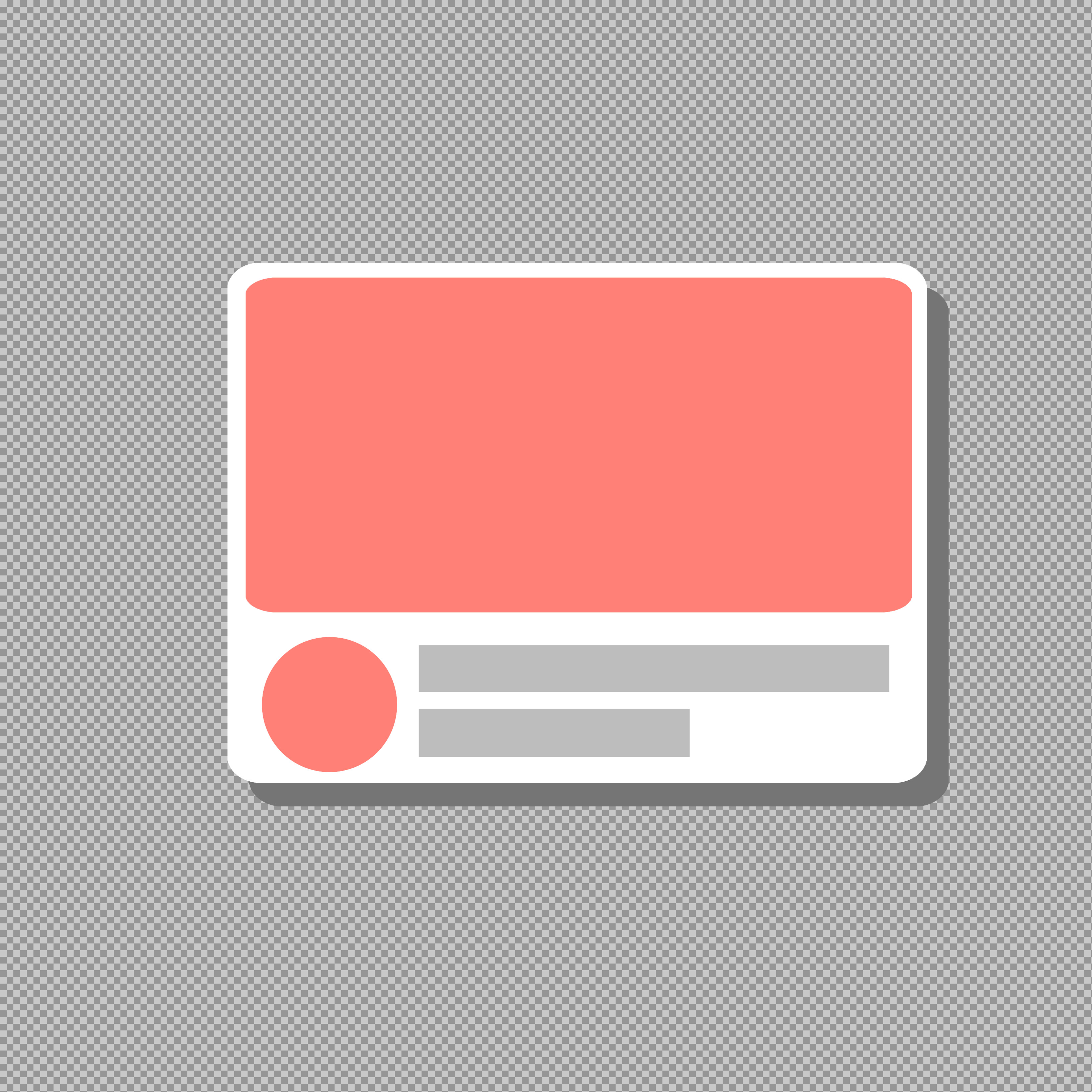 UI Card Template PNG | Modern Web Design Graphic...