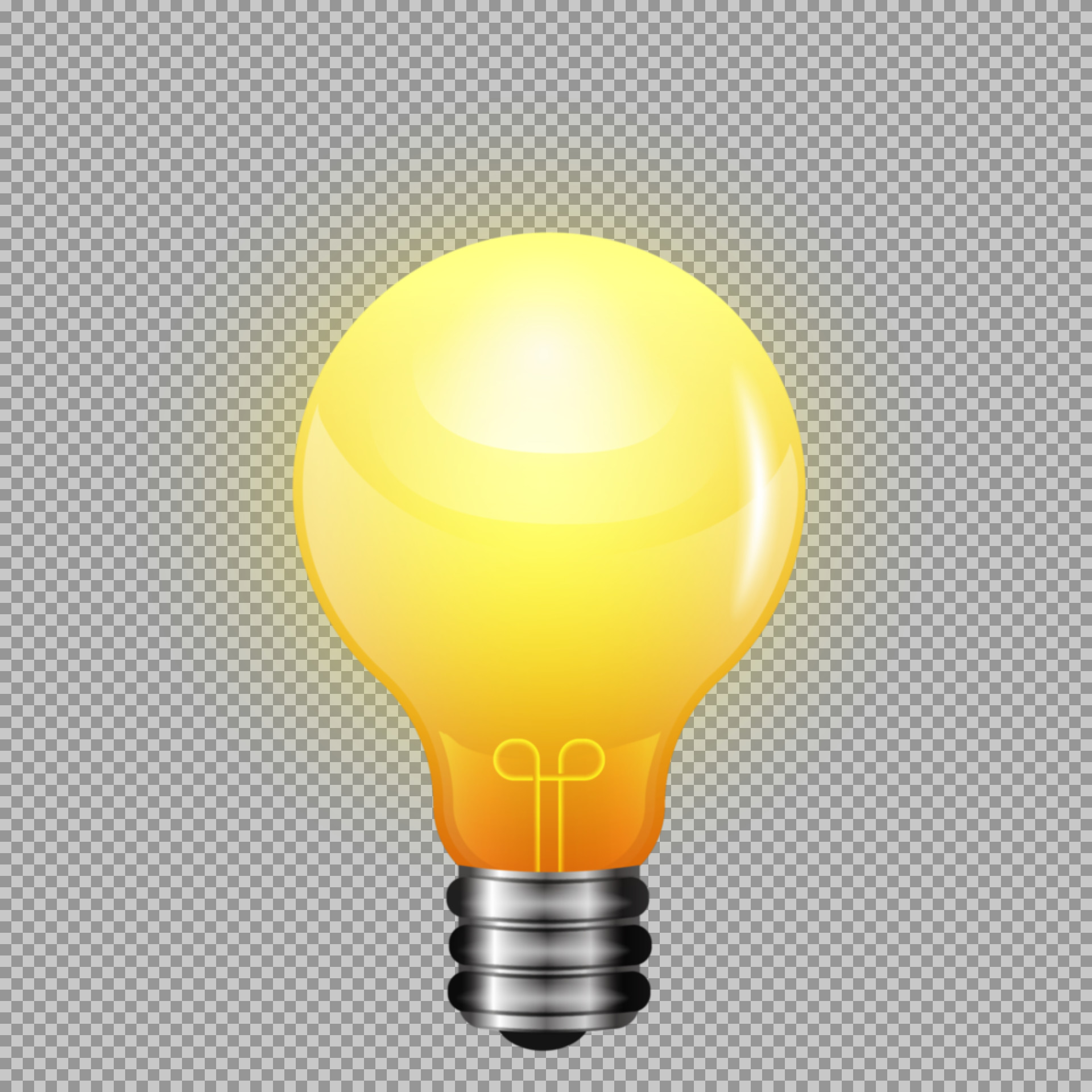 Glowing Lightbulb Icon PNG | Idea & Inspiration Graphic...