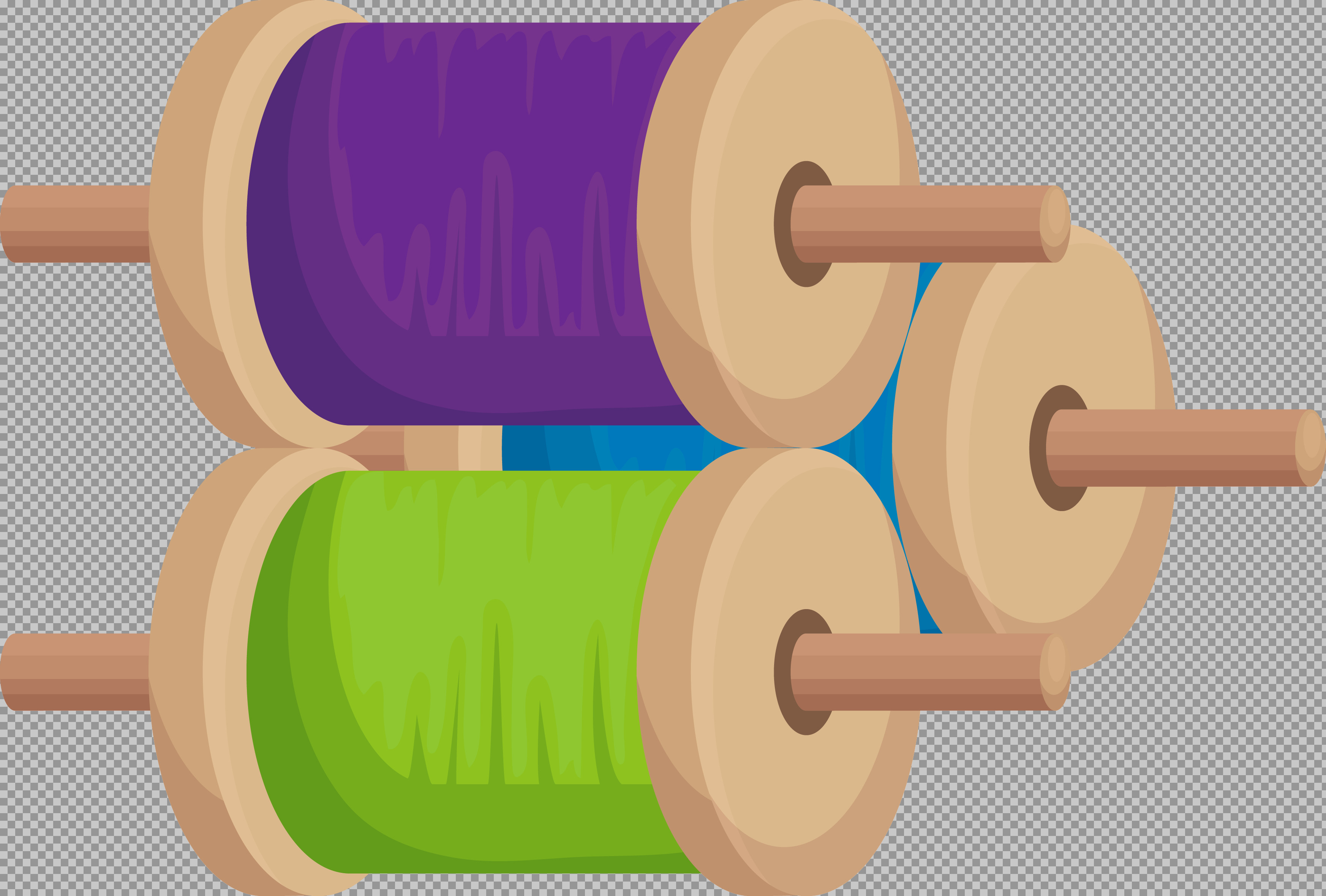 Colorful Kite Thread Spools (Firki) PNG Image
