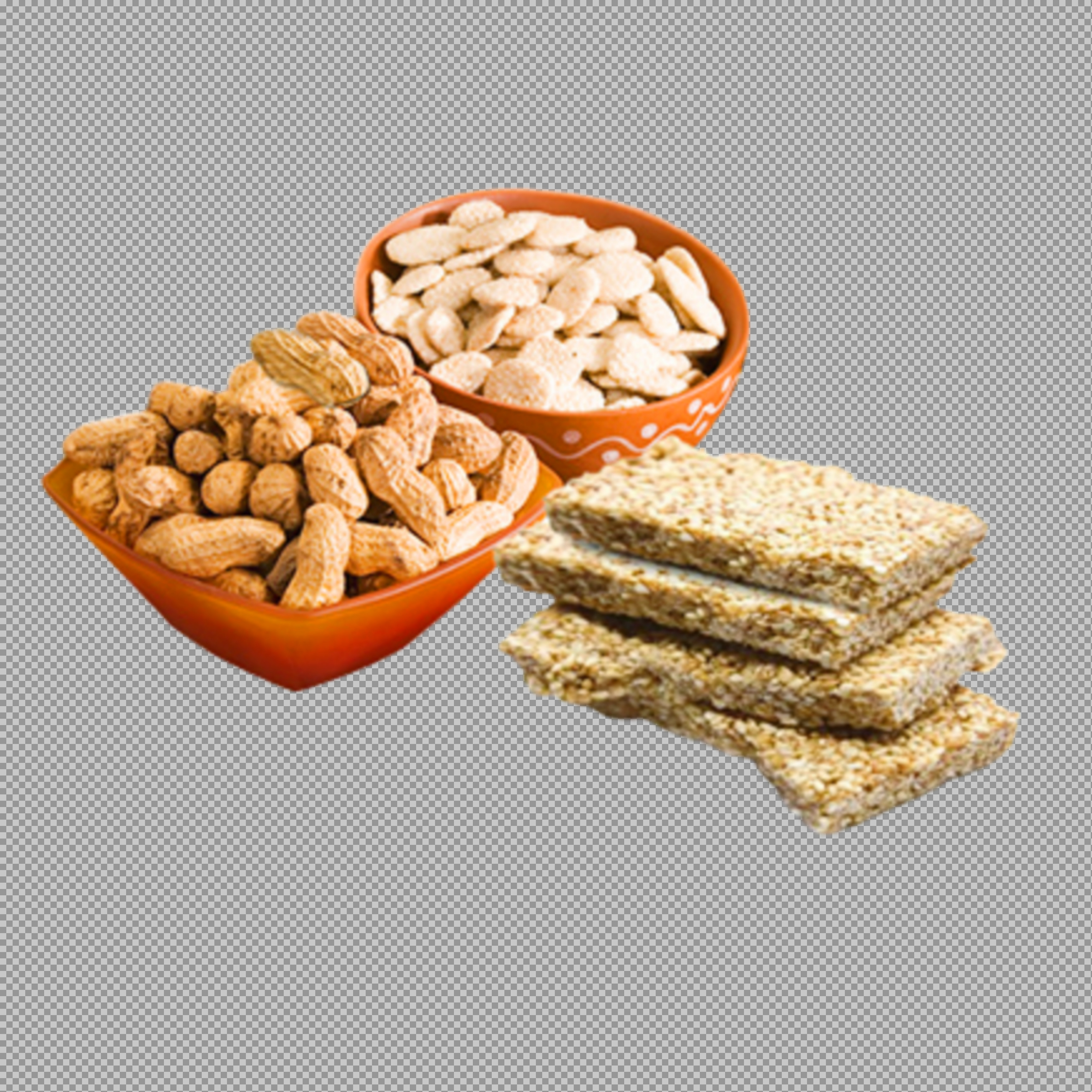 Lohri & Makar Sankranti Sweets: Gajak, Rewari & Peanuts | Festive Food PNG