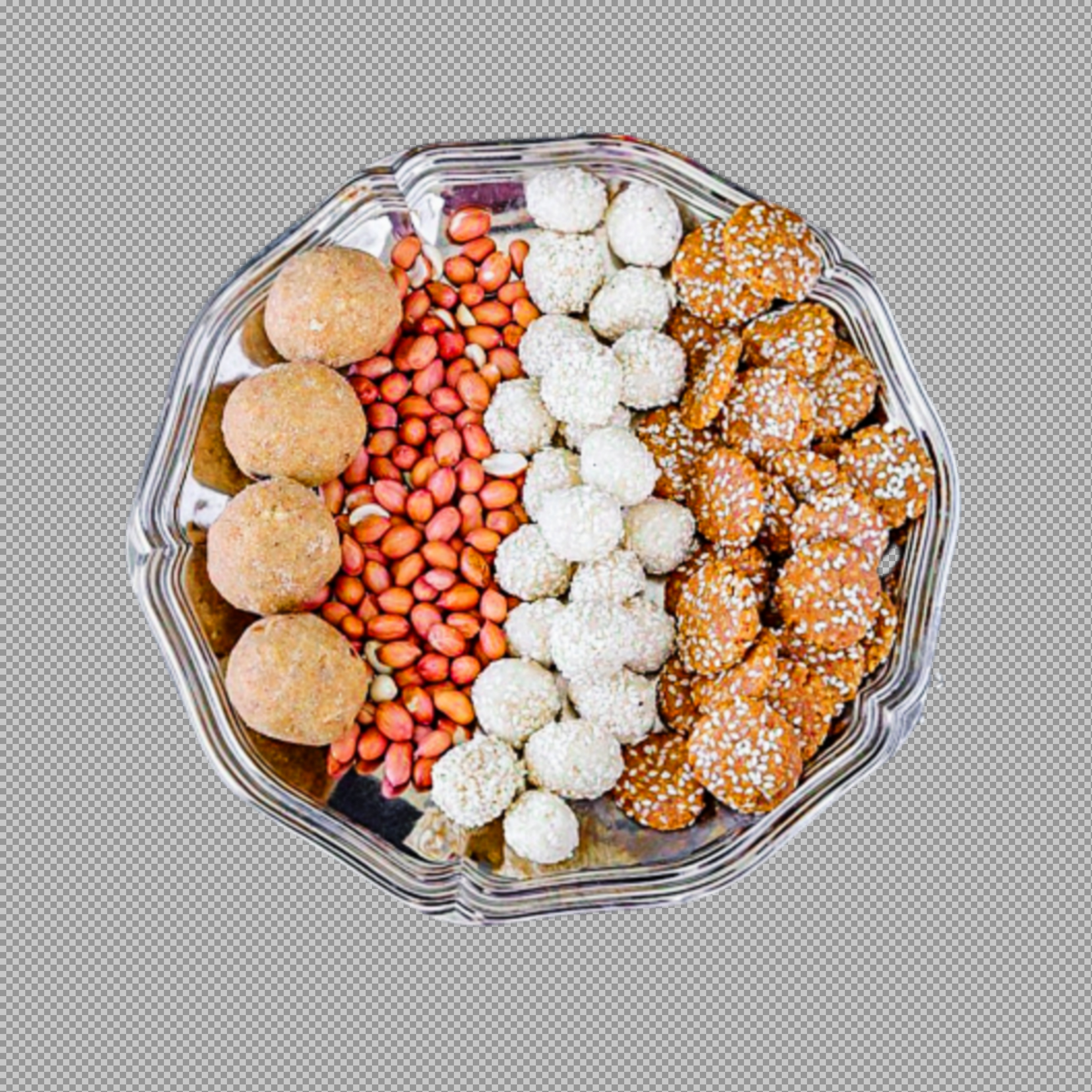 Makar Sankranti & Lohri Sweets Platter PNG | Til Ladoo, Rewari