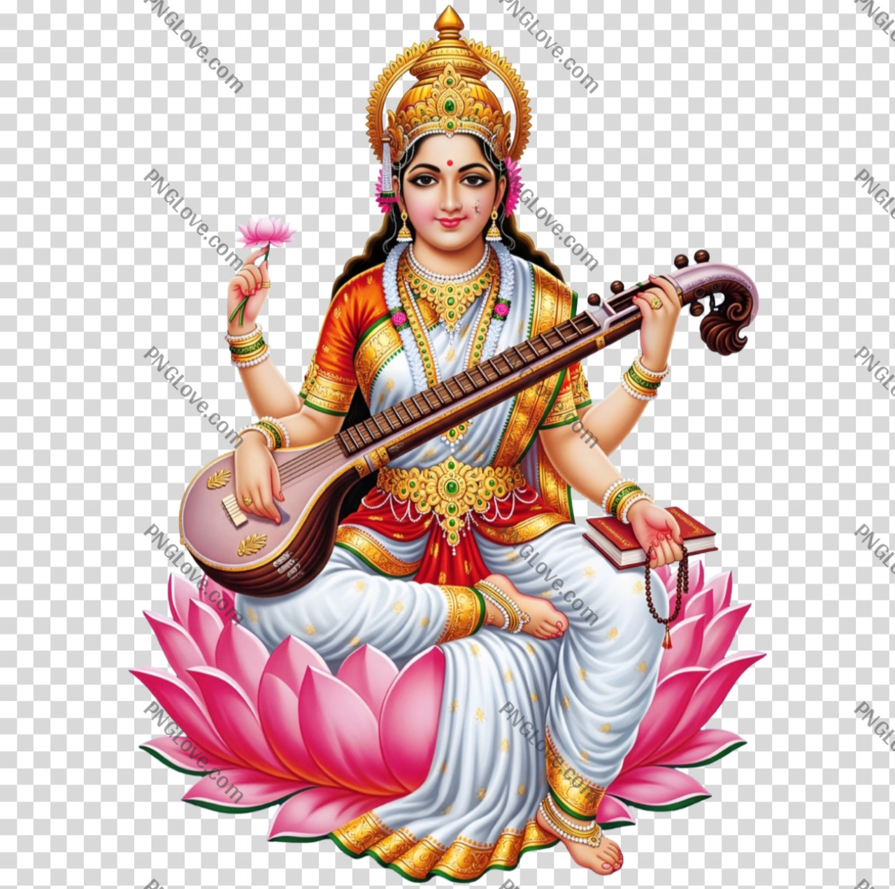 Goddess Saraswati PNG HD | Free Download of Maa Saraswati Image...