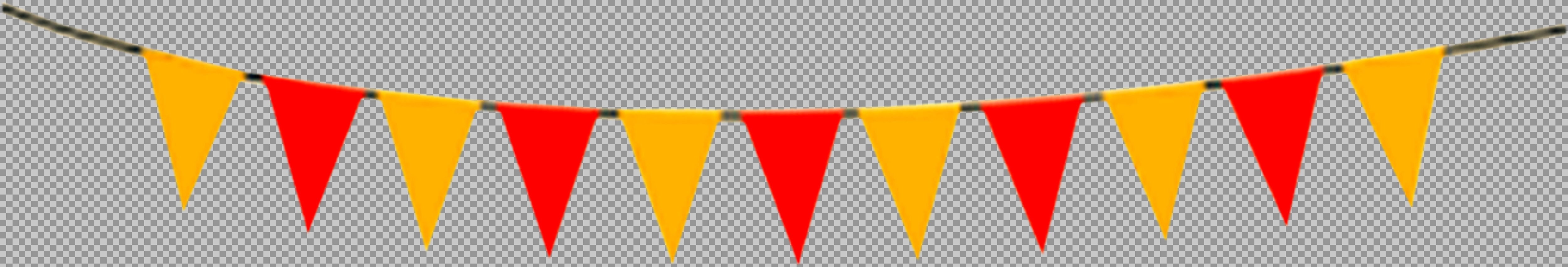 Red & Yellow Pennant Banner PNG | Free Party Bunting Clipart