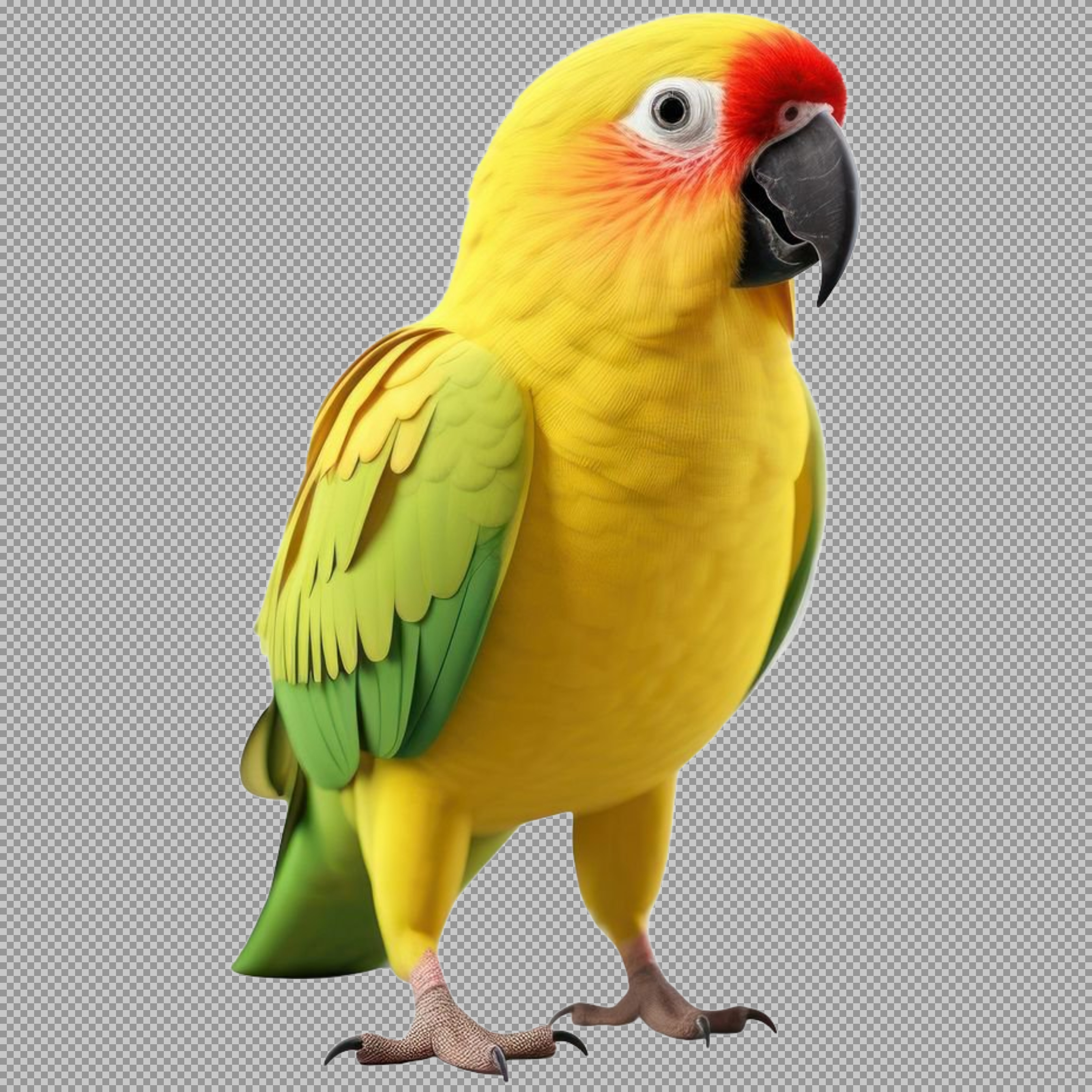 Sun Conure Parrot PNG - High-Quality Isolated Tropical Bird Illustration