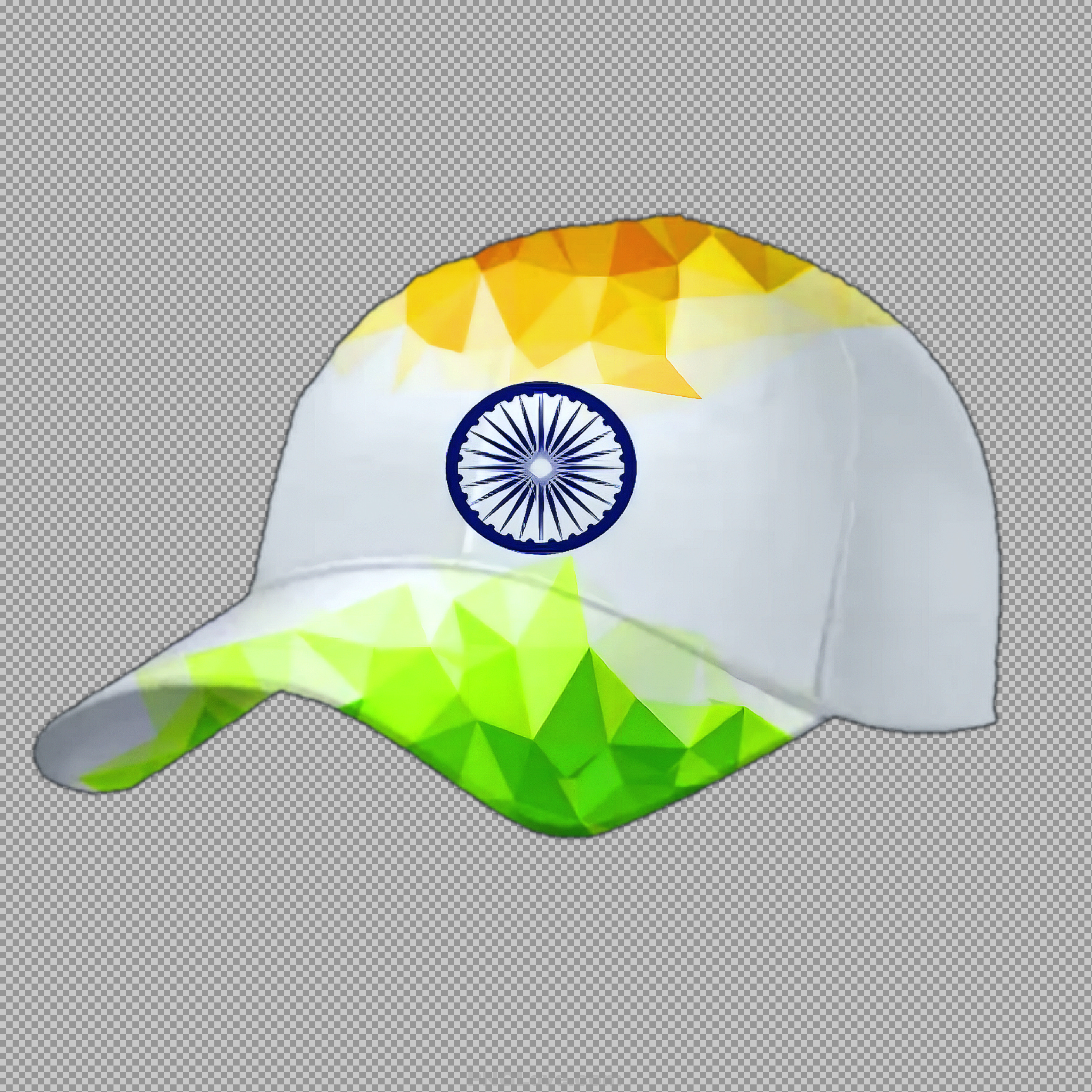 Indian Flag Cap PNG Download | Patriotic Tricolor Hat Graphic