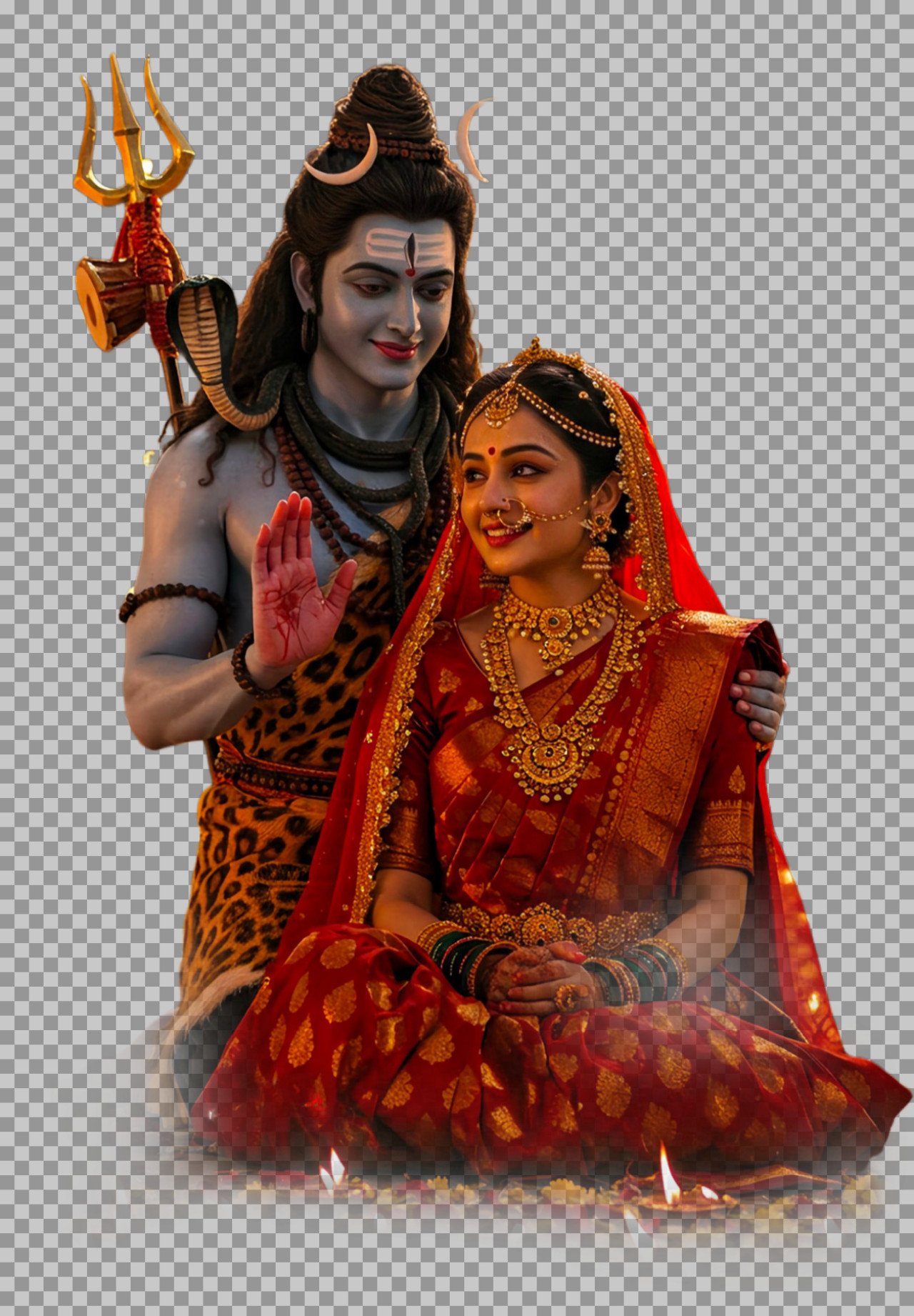 Parvati and Shiva PNG image download...