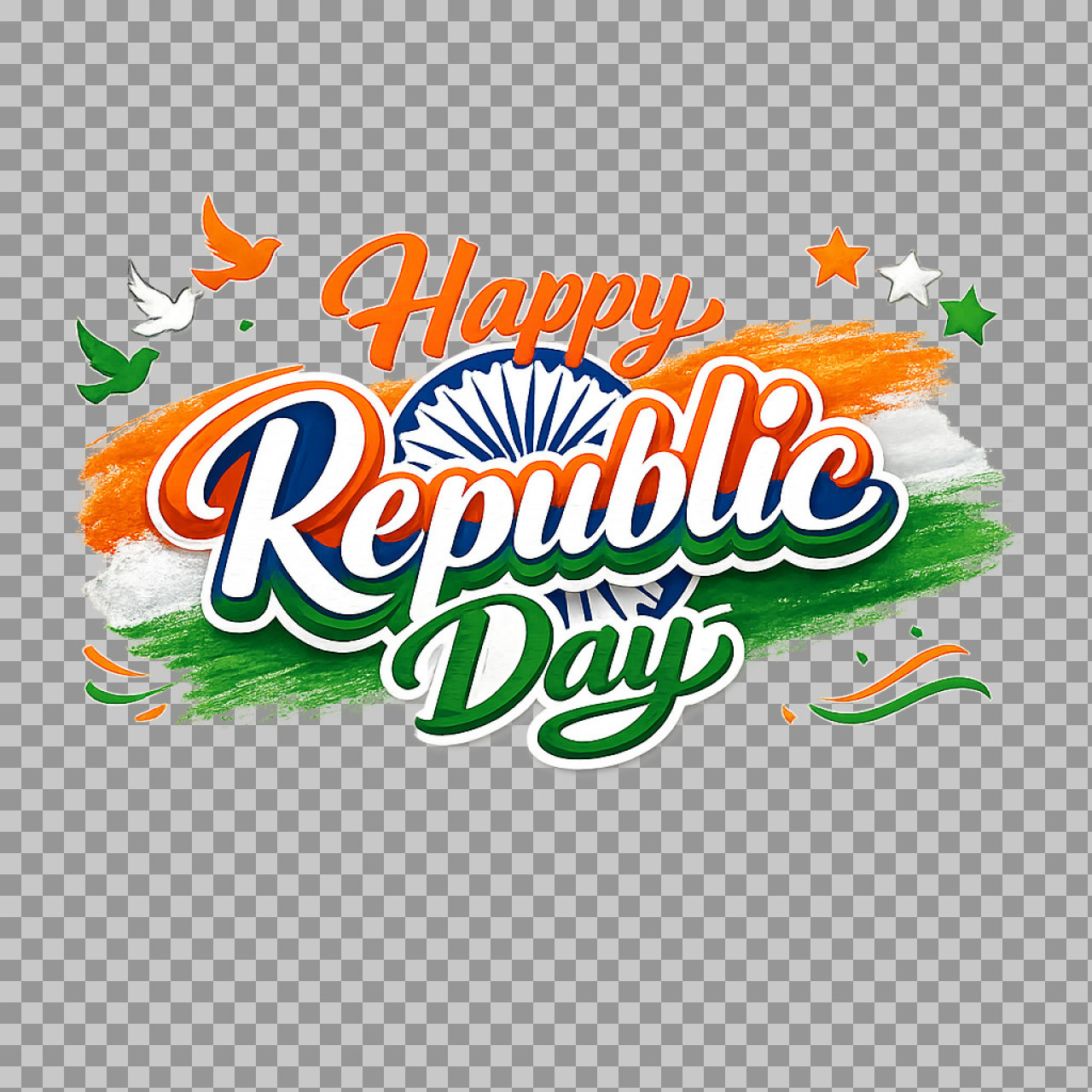 Happy Republic Day PNG Image | Free 26 January Tricolor Background Download