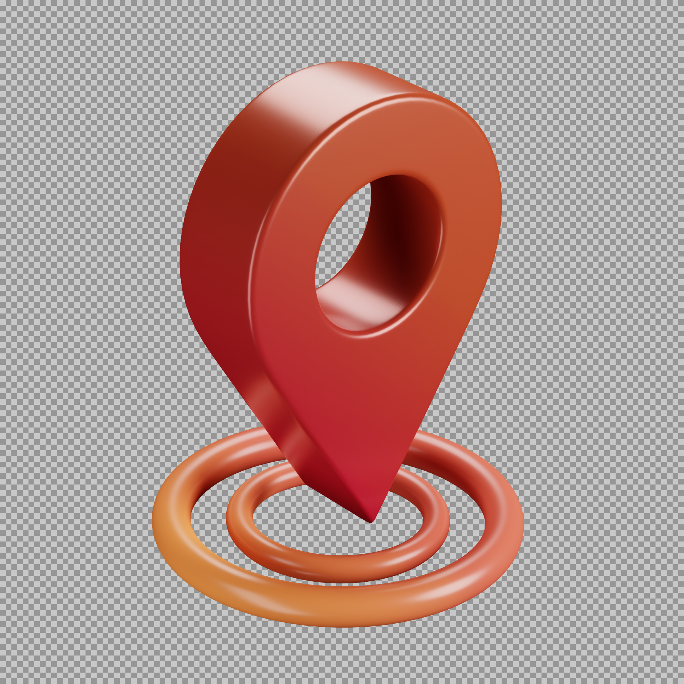 3D Location Pin Icon | Red Map Marker PNG...