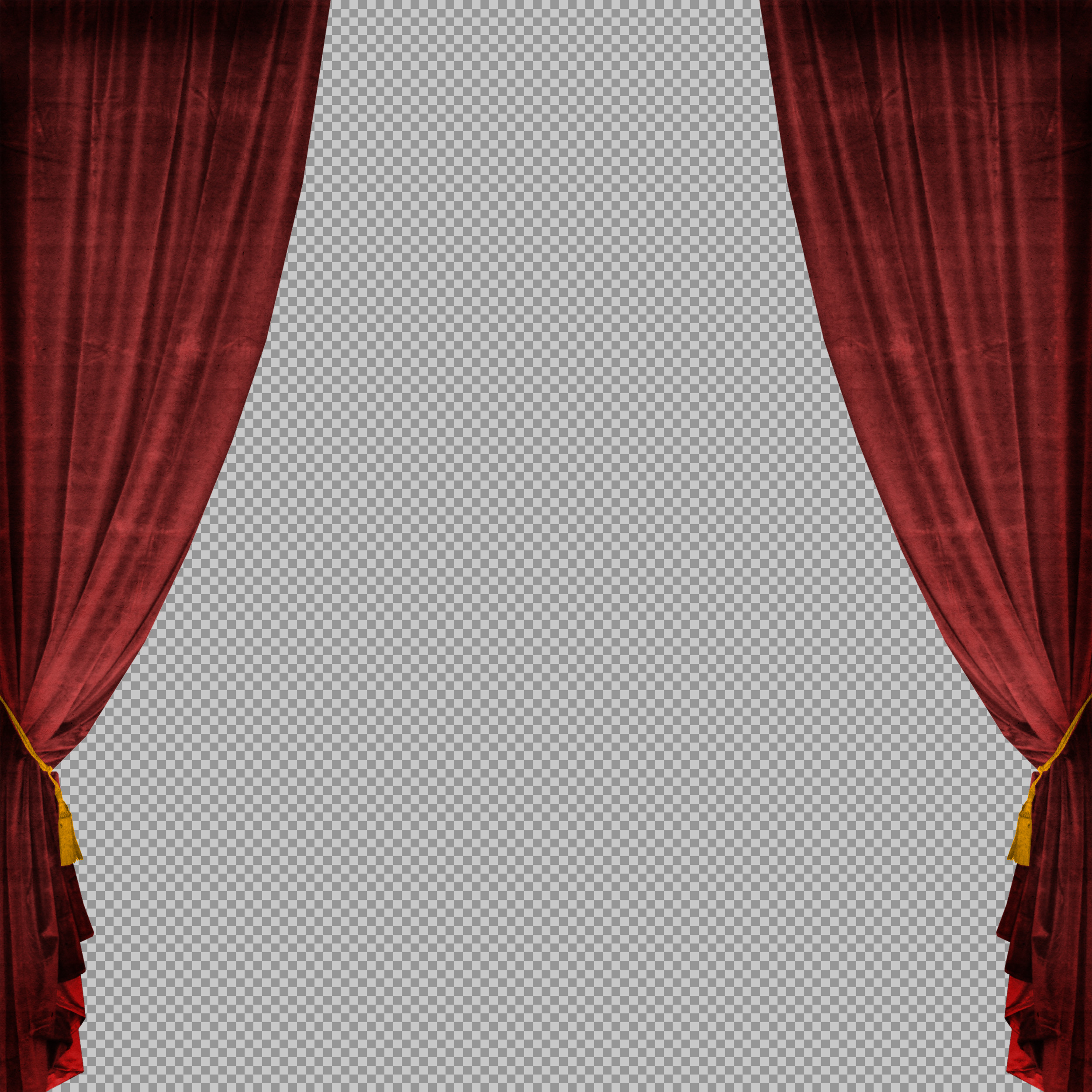 Velvet Red Stage Curtains PNG | Classic Theater Backdrop