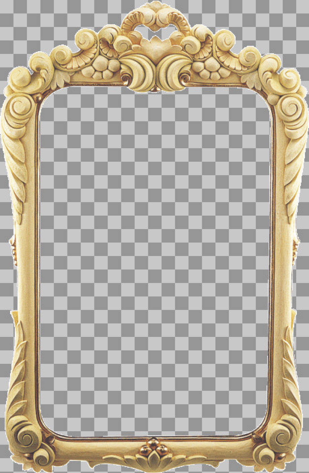 Ornate Carved Frame PNG | Vintage Baroque Border...