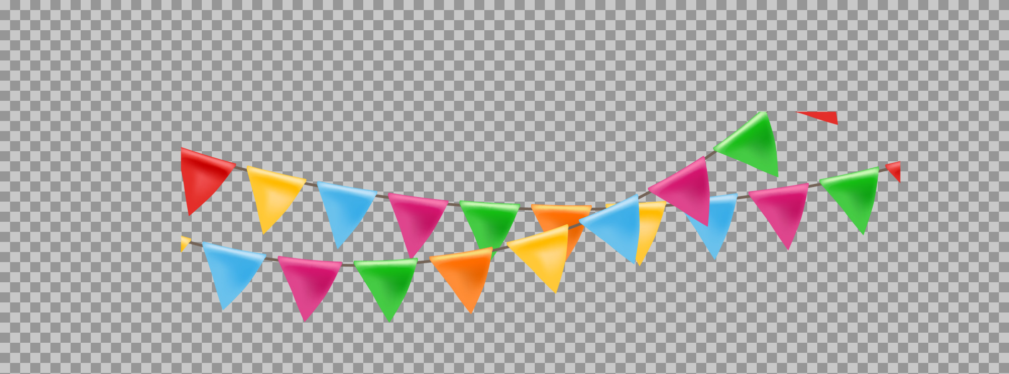 Colorful Bunting Flags PNG | Free Party Decoration Graphic...