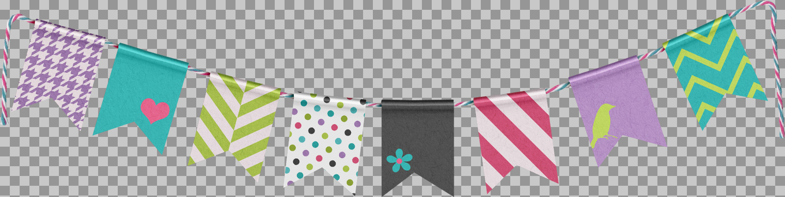 Patterned Bunting PNG | Free Scrapbook Party Banner Clipart...