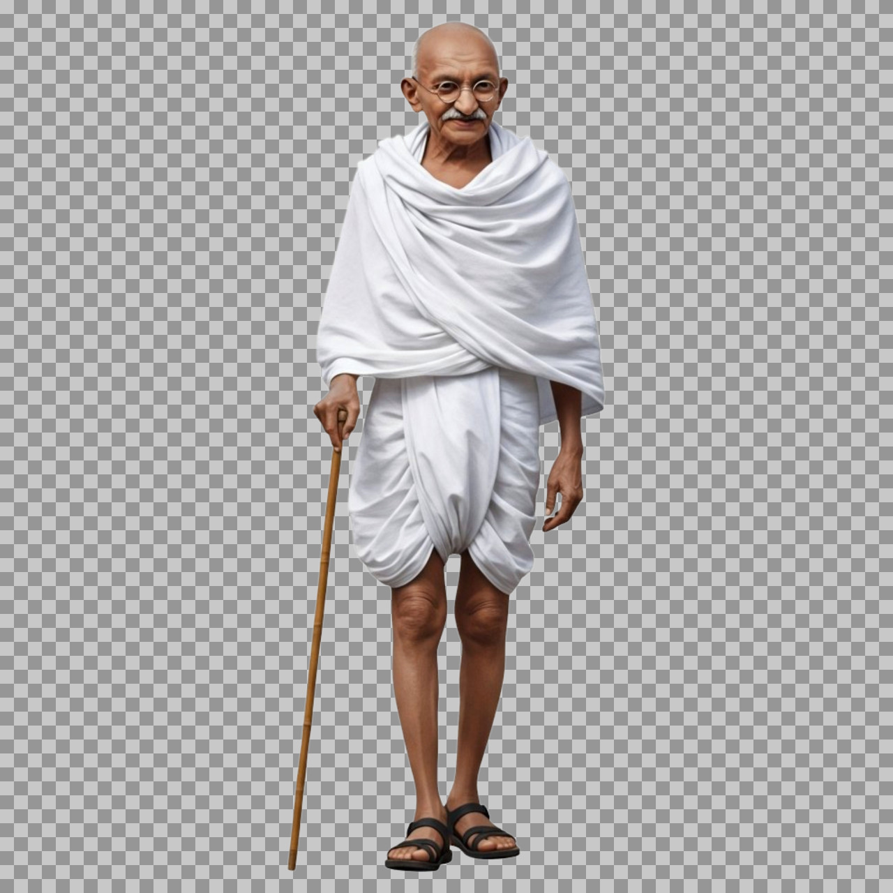 Full Body Mahatma Gandhi PNG | Realistic Free Download