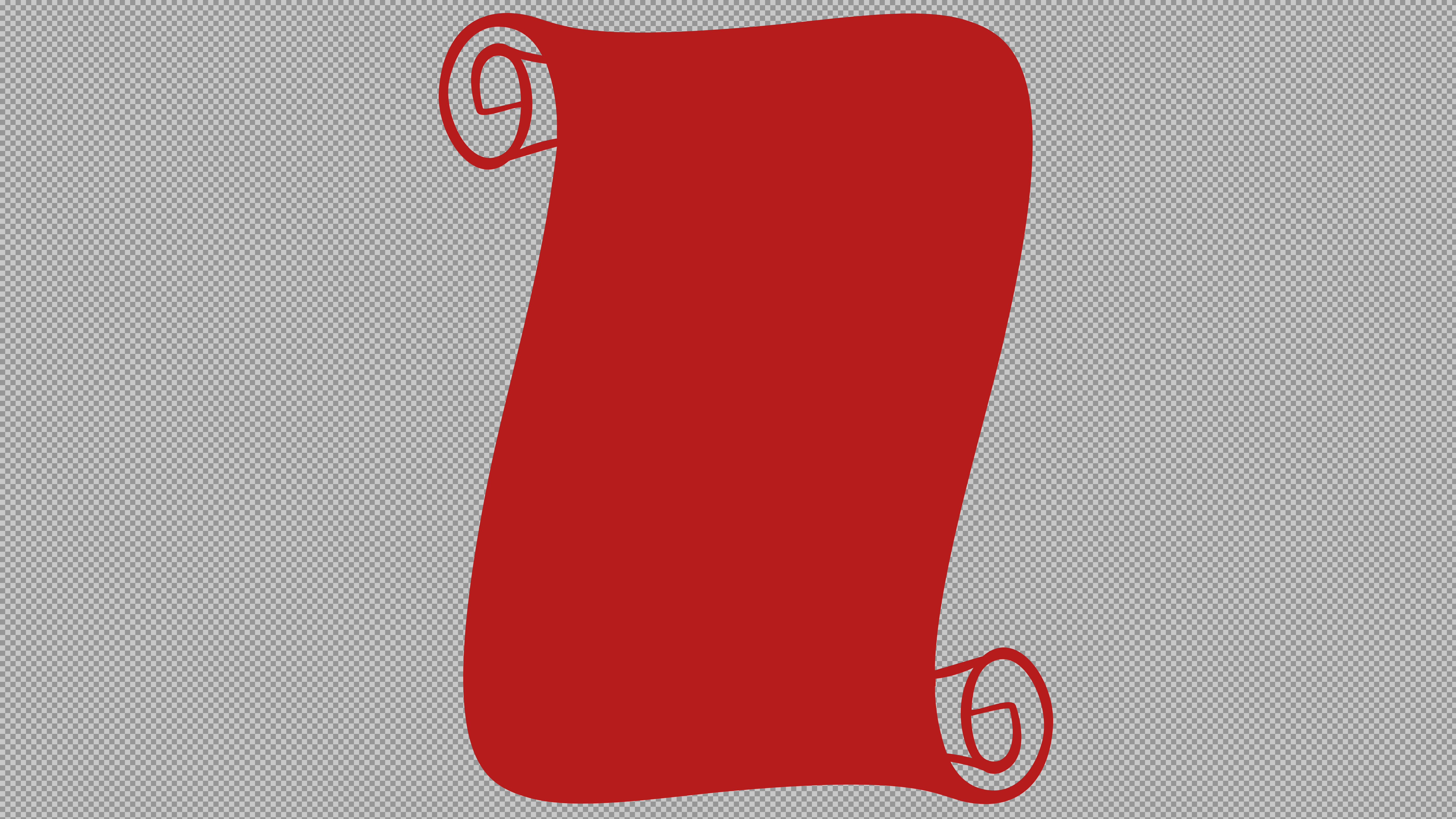 Red Scroll PNG | Free Vintage Parchment Clipart