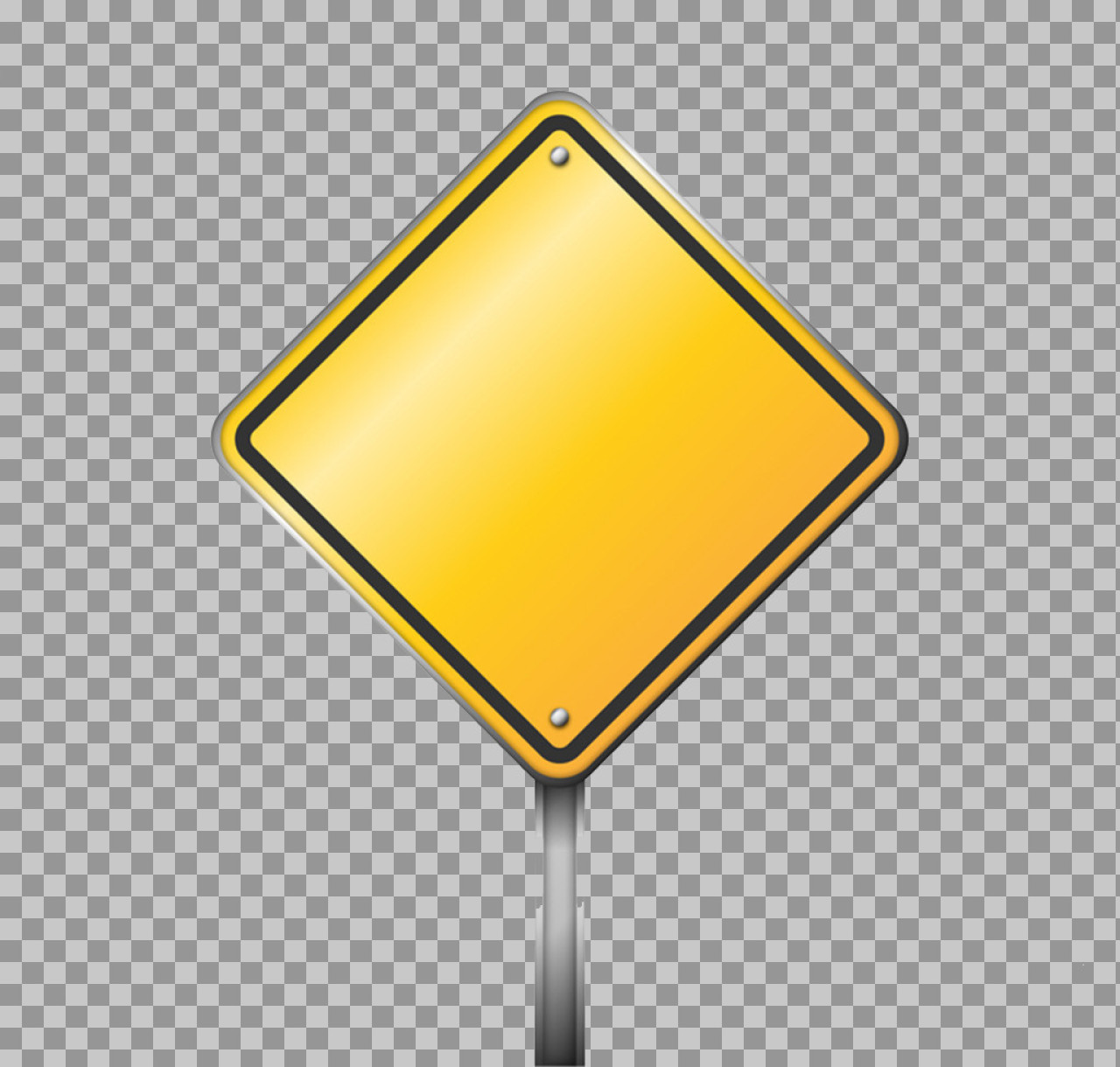 Blank Warning Sign PNG | Free Yellow Road Sign Clipart