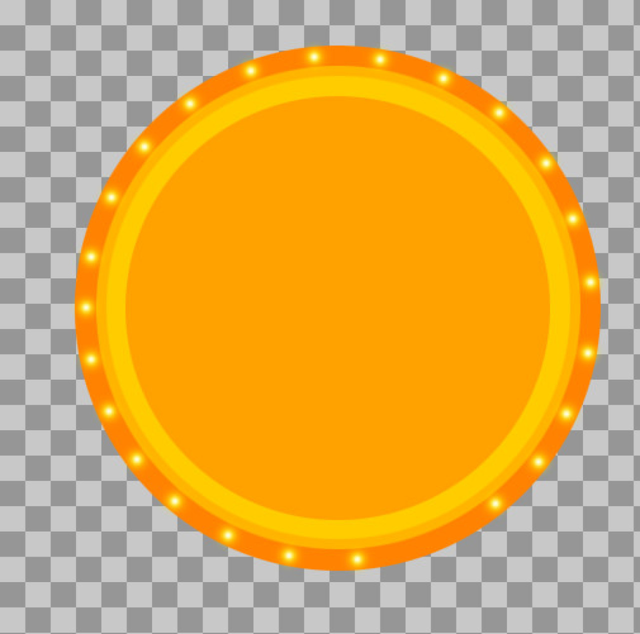 Marquee Light Sign PNG | Free Circular Frame Clipart