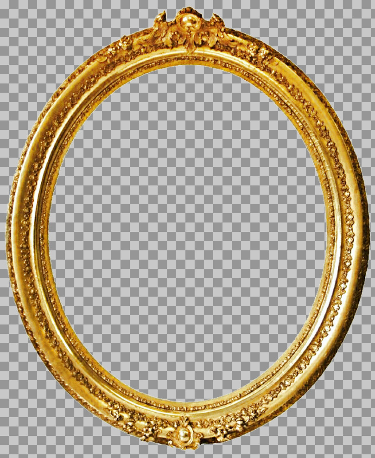 Ornate Gold Oval Frame PNG | Free Vintage Picture Border