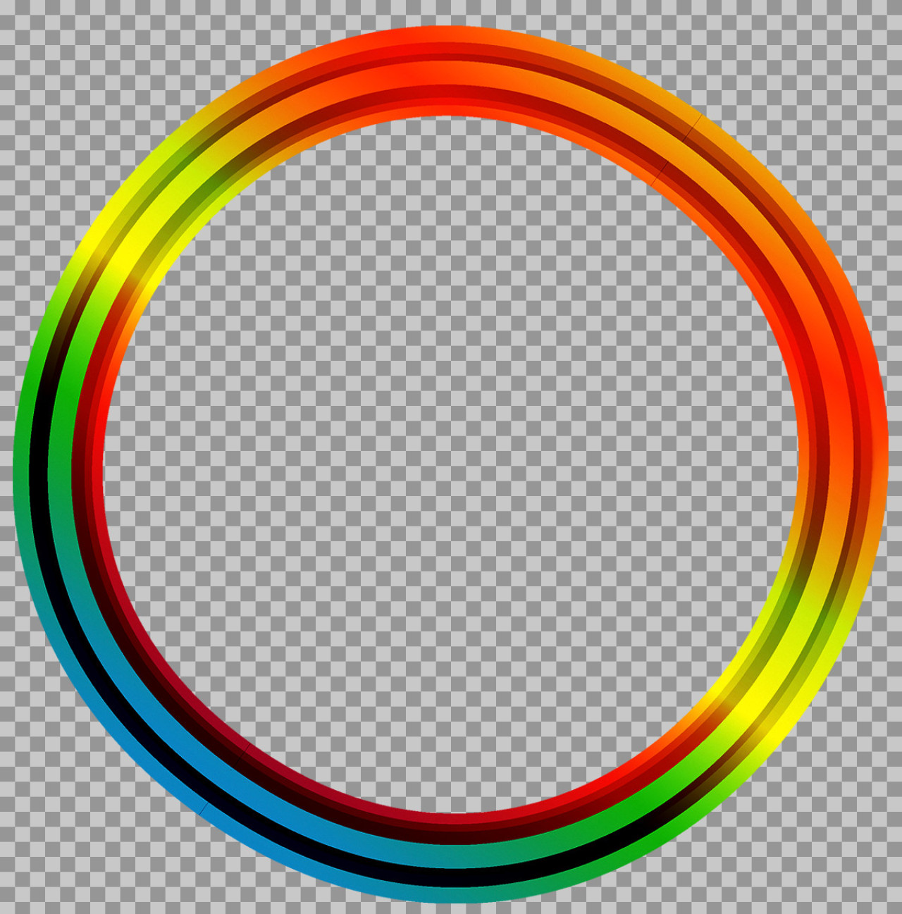 Vibrant Rainbow Gradient Circle Frame | Free PNG...