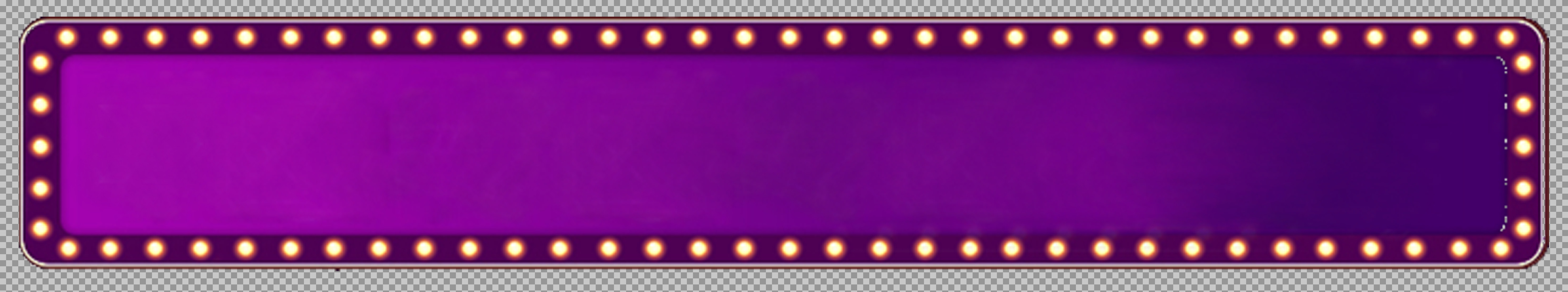 Purple Marquee Banner with Lights | Retro Sign PNG Element
