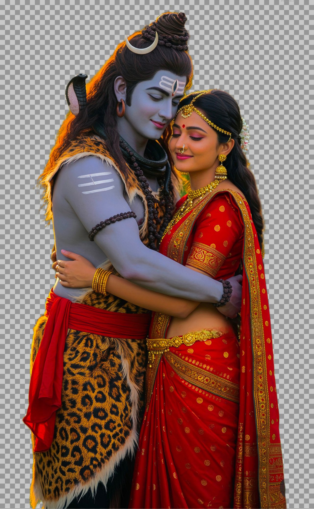 Shiva Parvati romantic PNG image download