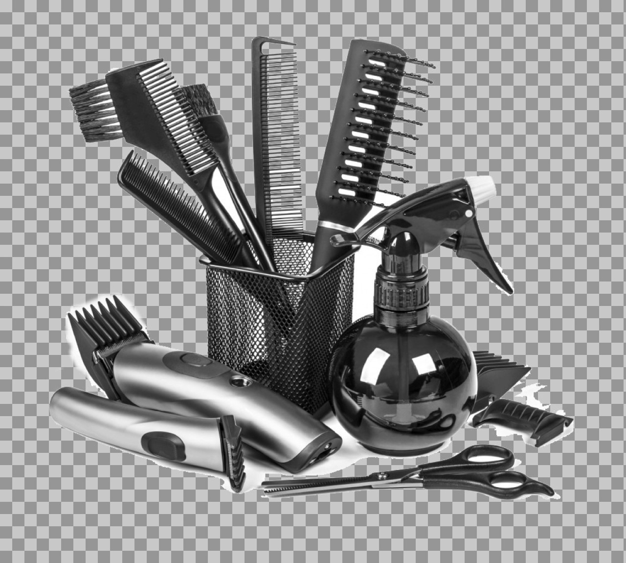 Barber Tools PNG | Isolated Hair Clipper & Stylist Kit