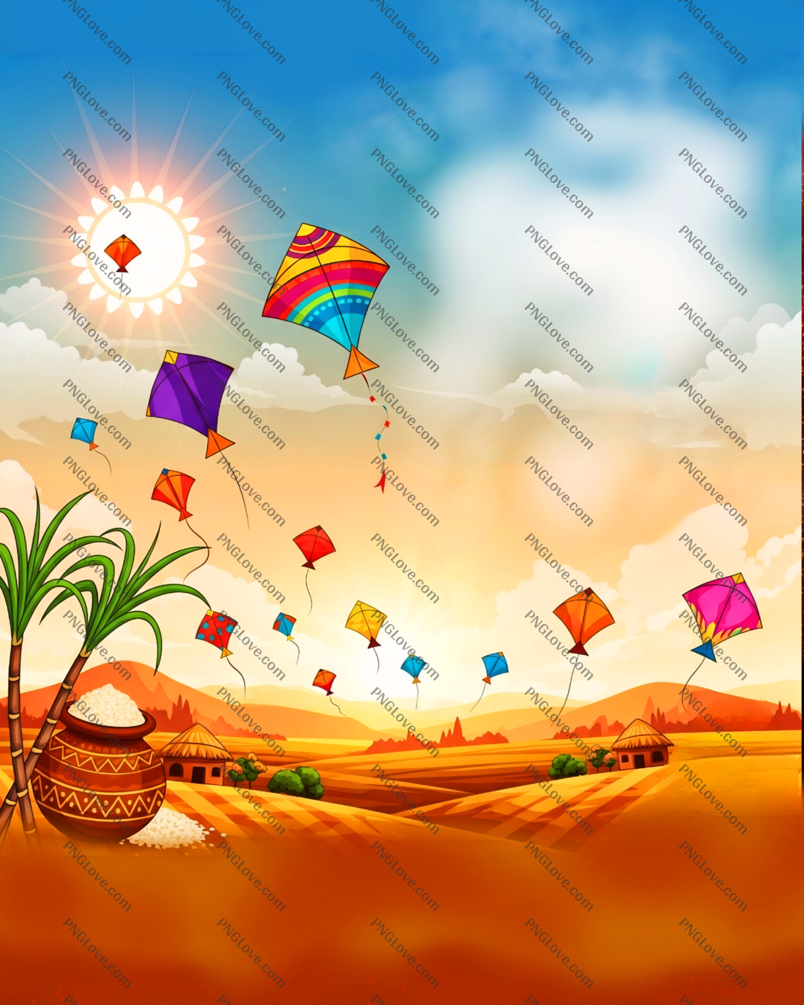 Free Makar Sankranti Banner Background | HD Editing Image...