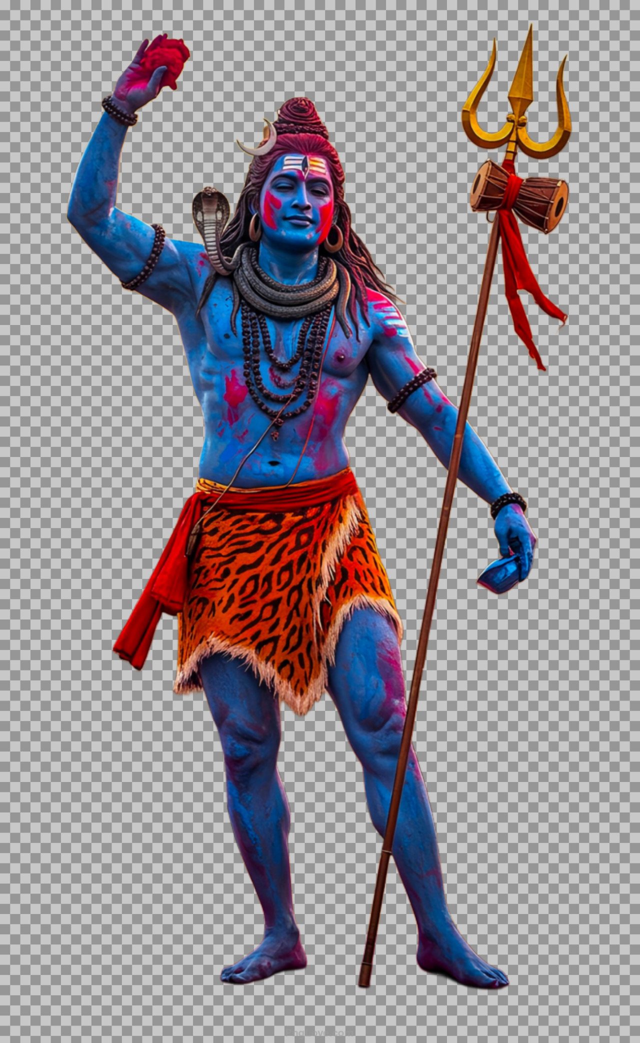 lord shiva playing holi PNG image download