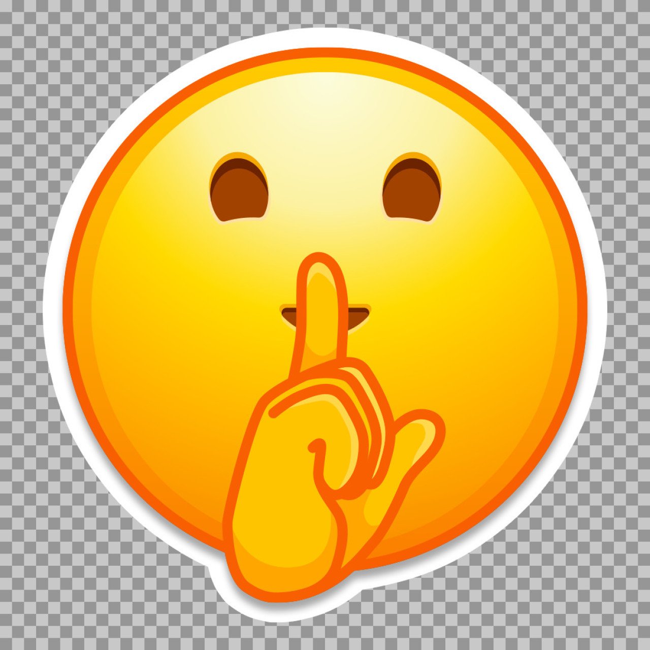 smiling face making middle finger sign shut up emoji PNG...
