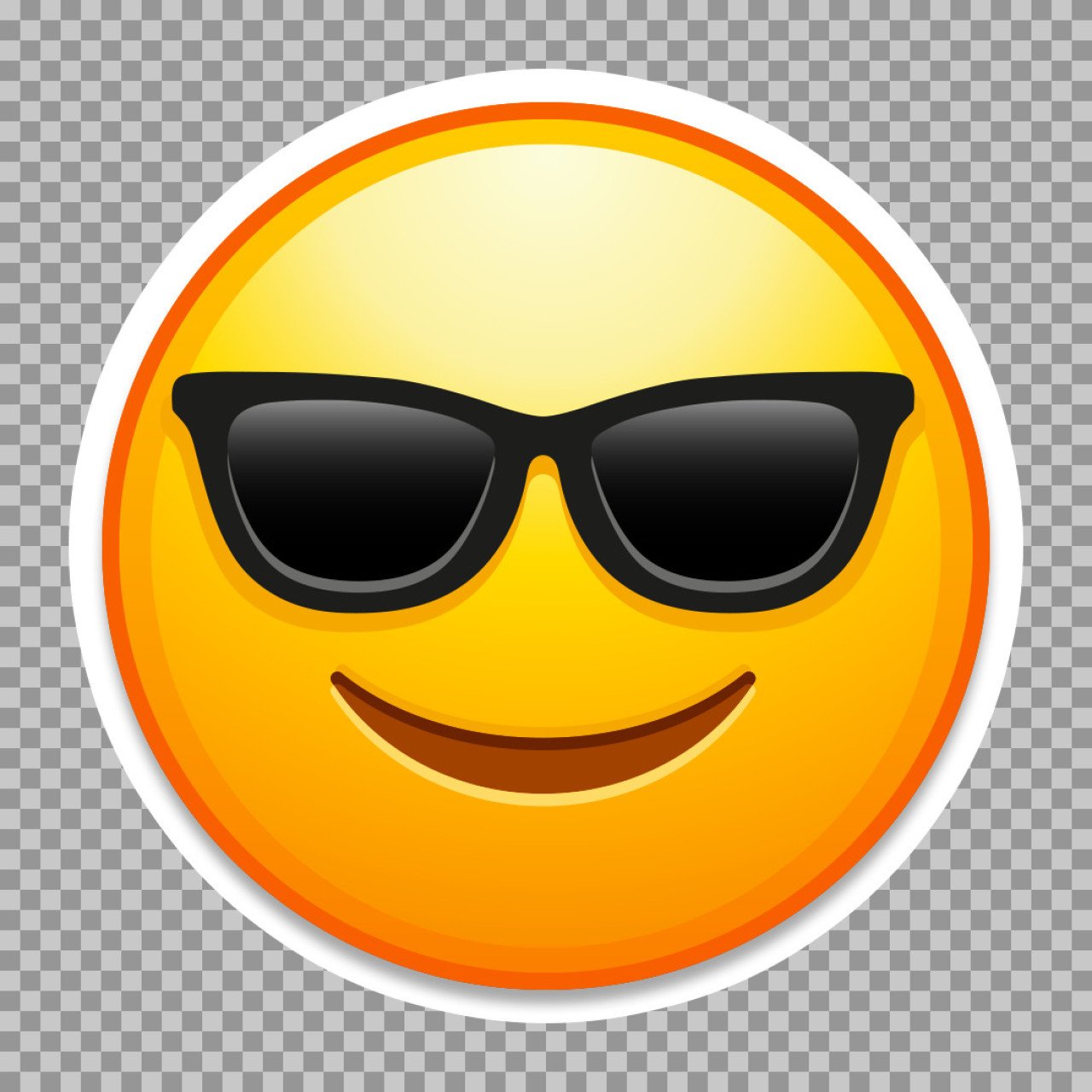 smiling face wearing black glasses emoji PNG images...