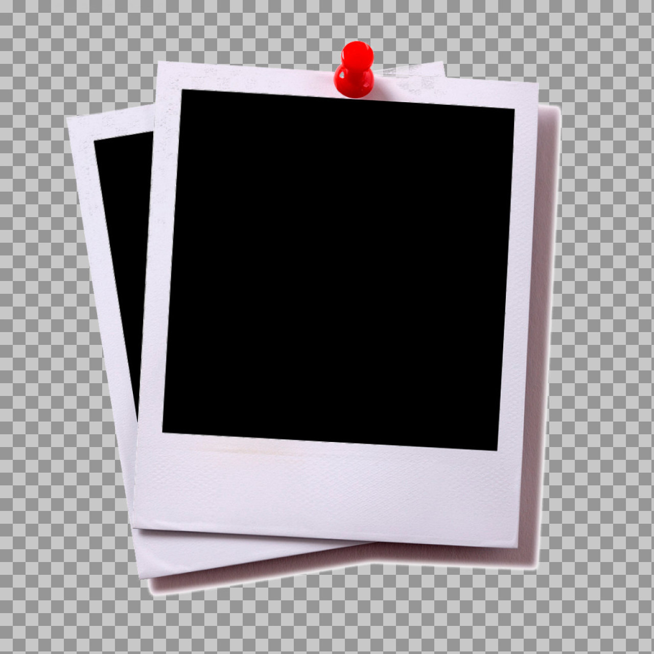 Blank Polaroid Frames with Push Pin PNG | Free Instant Photo Template