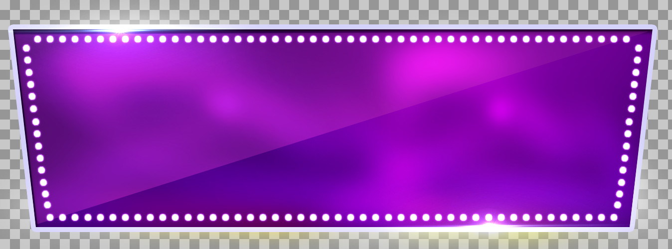 Purple Marquee Frame PNG | Glowing Lights Banner...