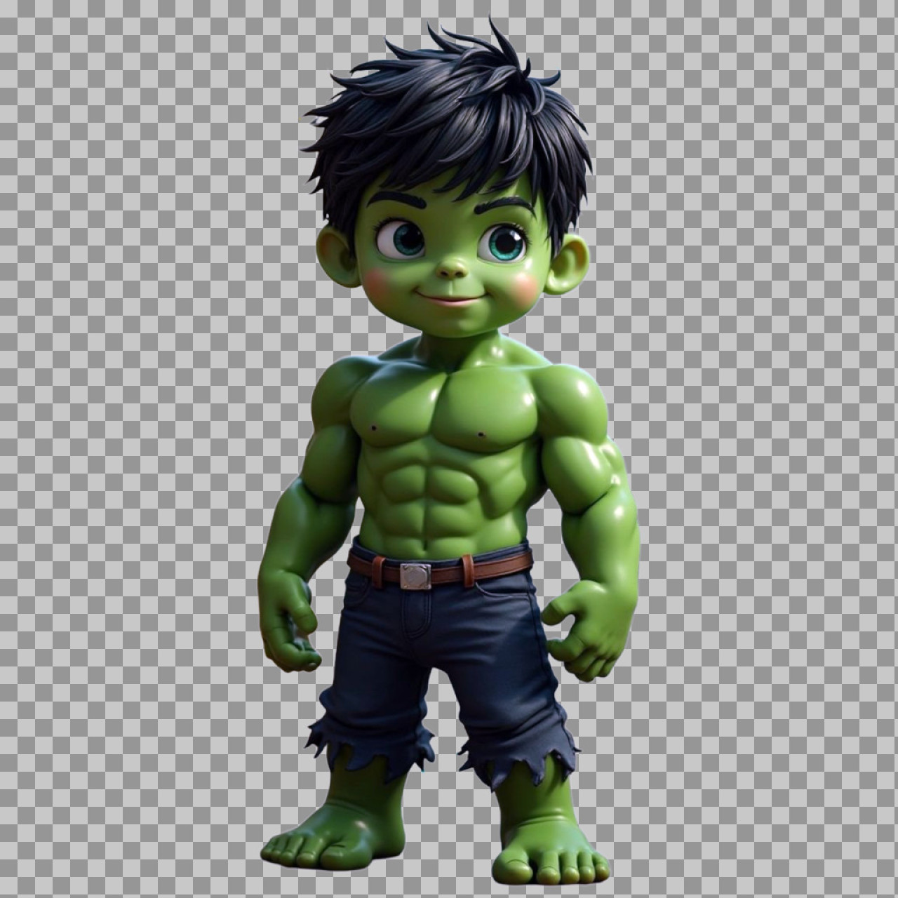 Cute Chibi Hulk Character | Free Superhero PNG Download...