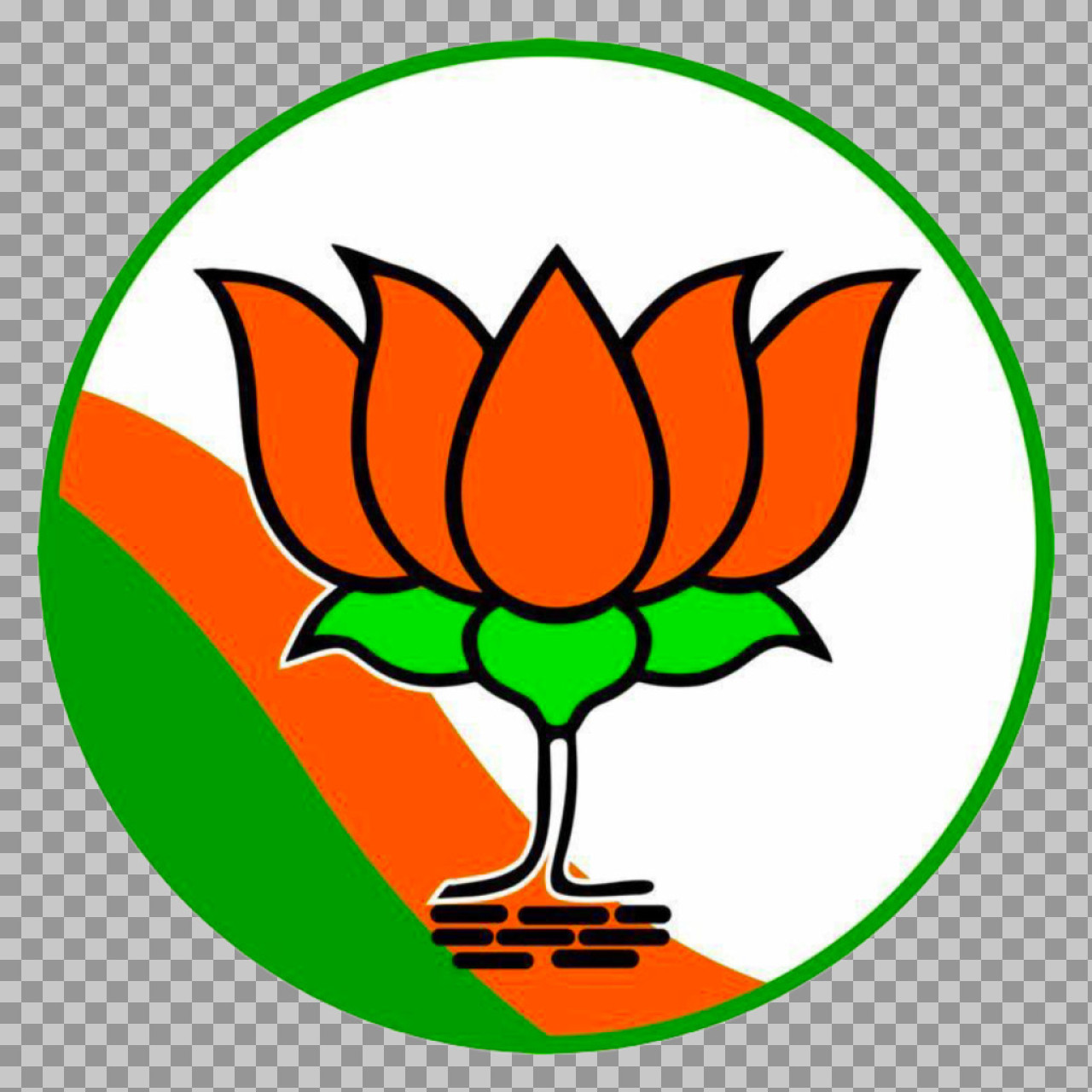 BJP Logo PNG Download - Bharatiya Janata Party Lotus Symbol High-Res
