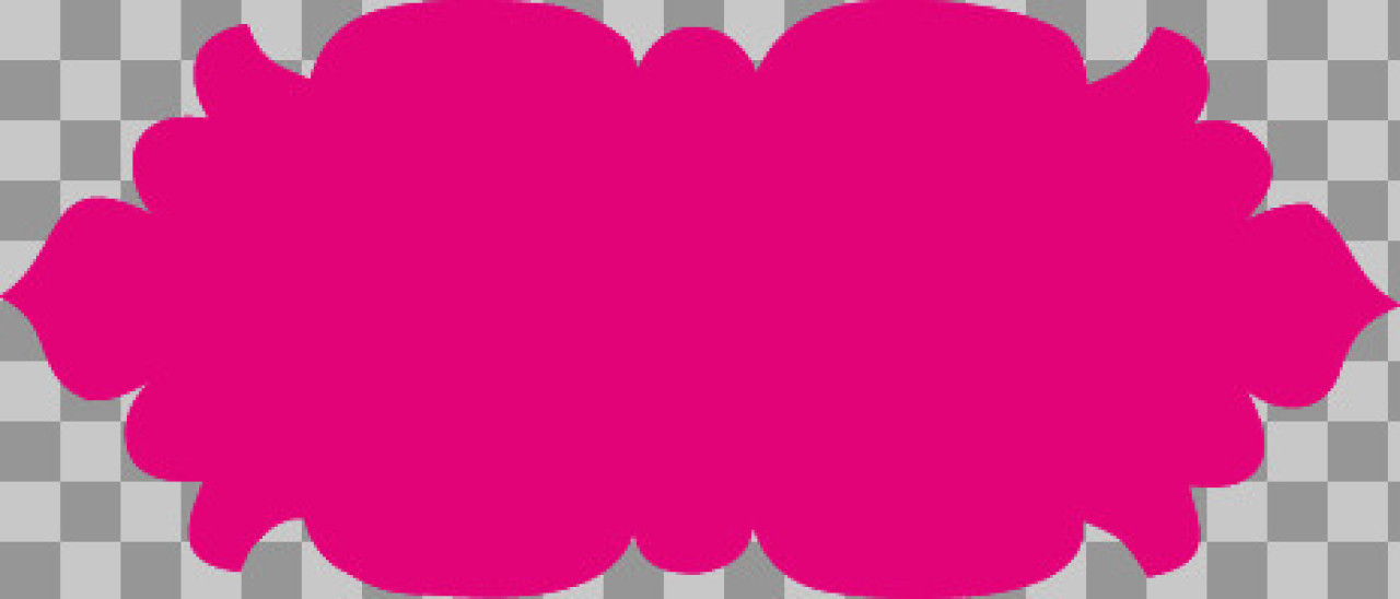 Ornate Pink Banner PNG | Free Decorative Label Shape