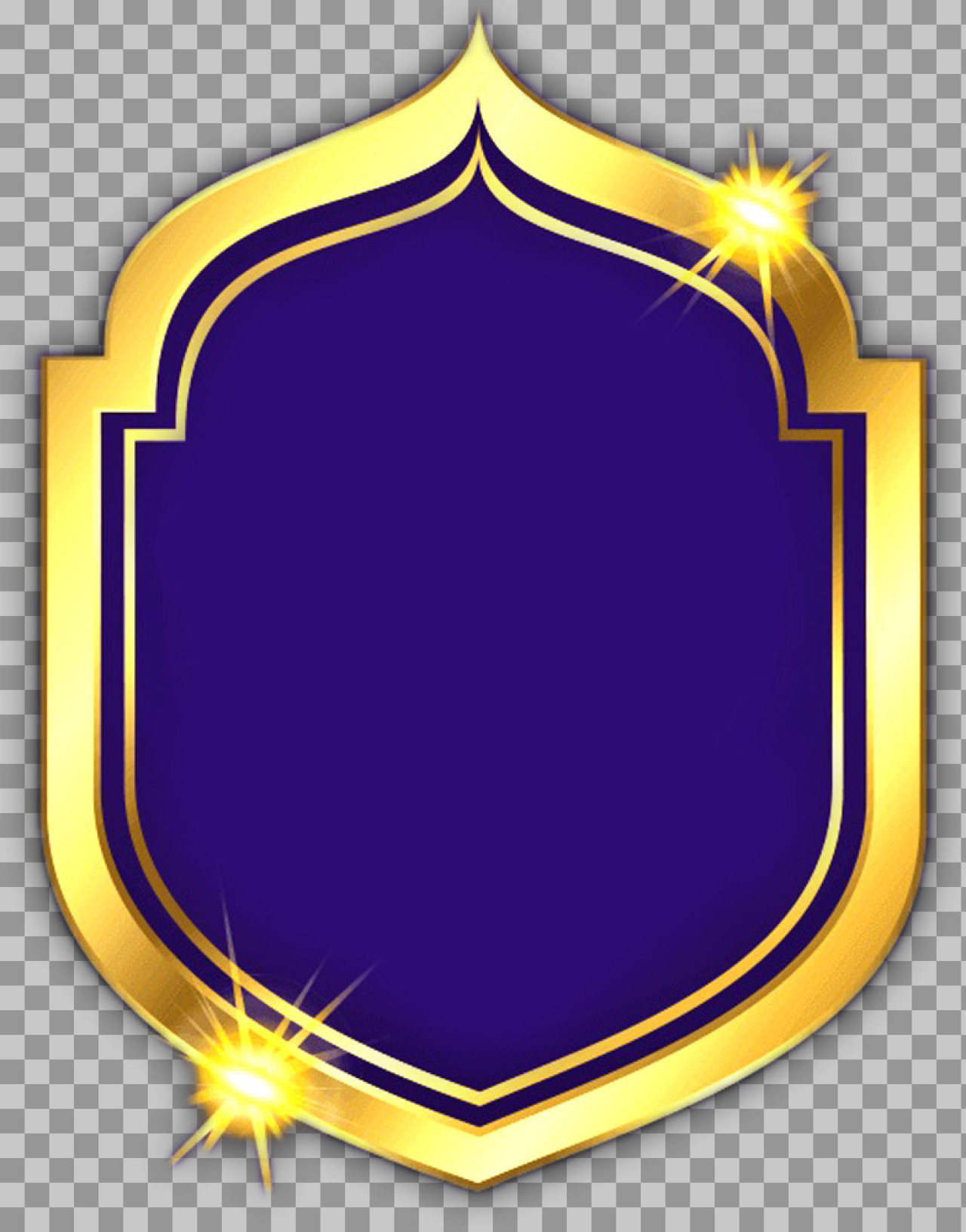 Elegant Gold Islamic Frame PNG | Free Royal Purple Border