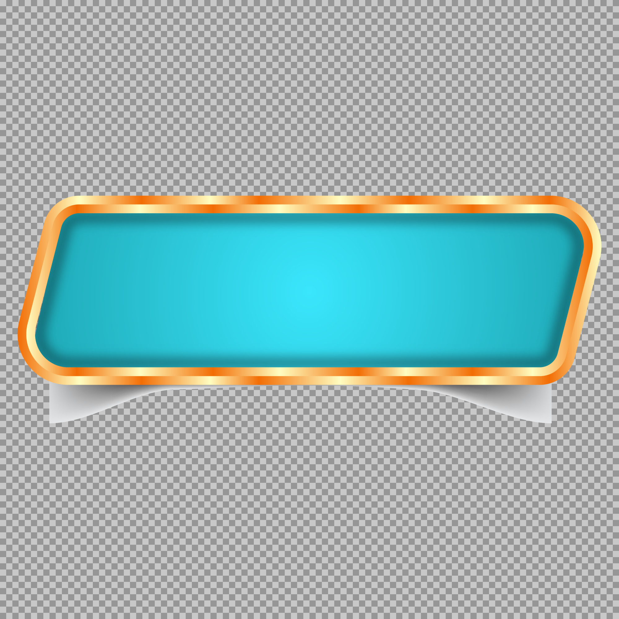 Stylish Teal and Gold Banner PNG | Free Title Bar Graphic...
