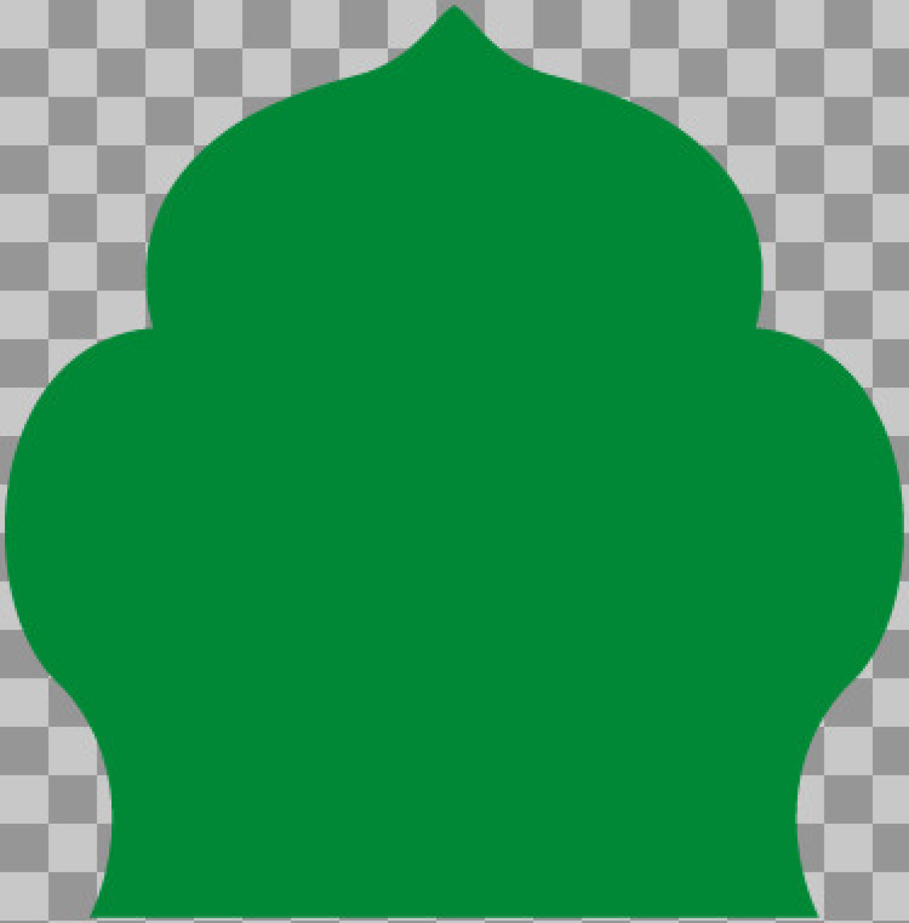 Green Islamic Arch Silhouette PNG | Free Mosque Dome Shape