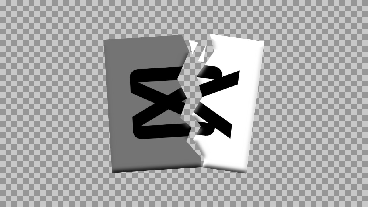 CapCut Logo PNG (Black & White Splice) | Free Download