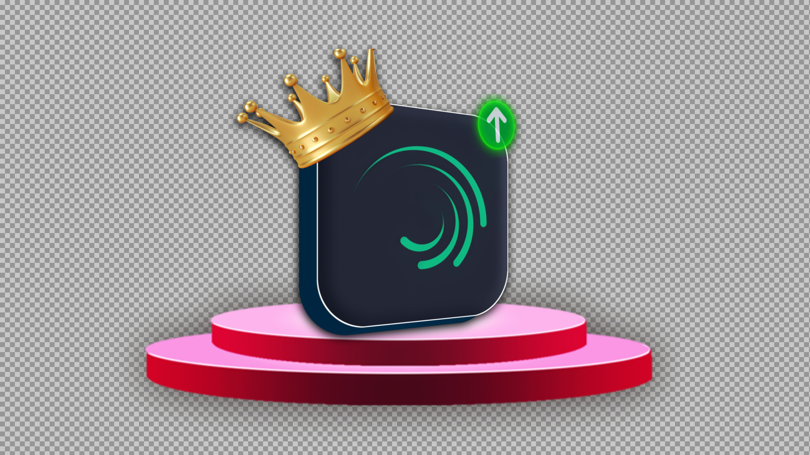 Alight Motion Pro Logo with Crown | Free PNG Download