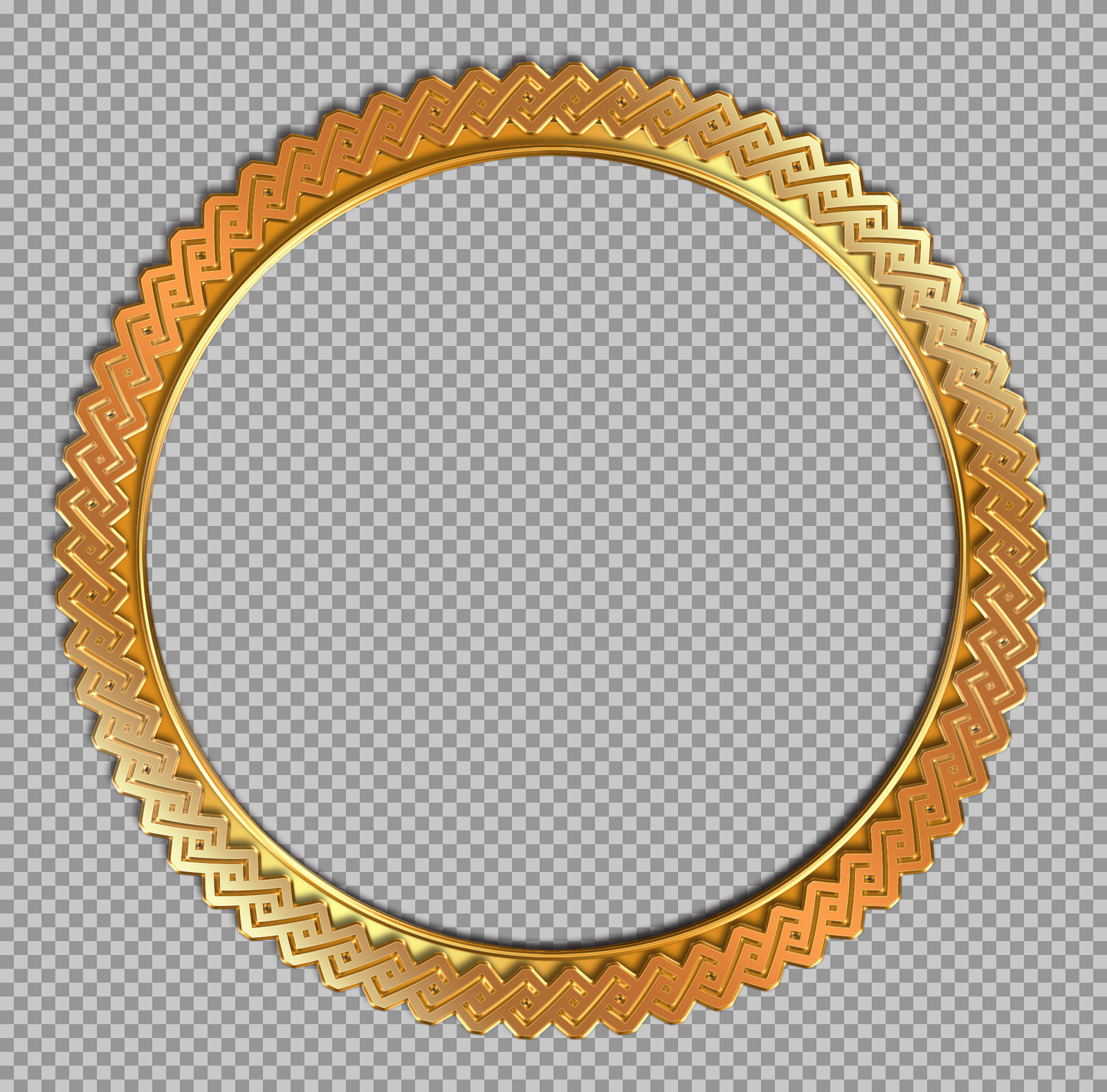 Ornate Gold Circle Frame PNG | Transparent Background...