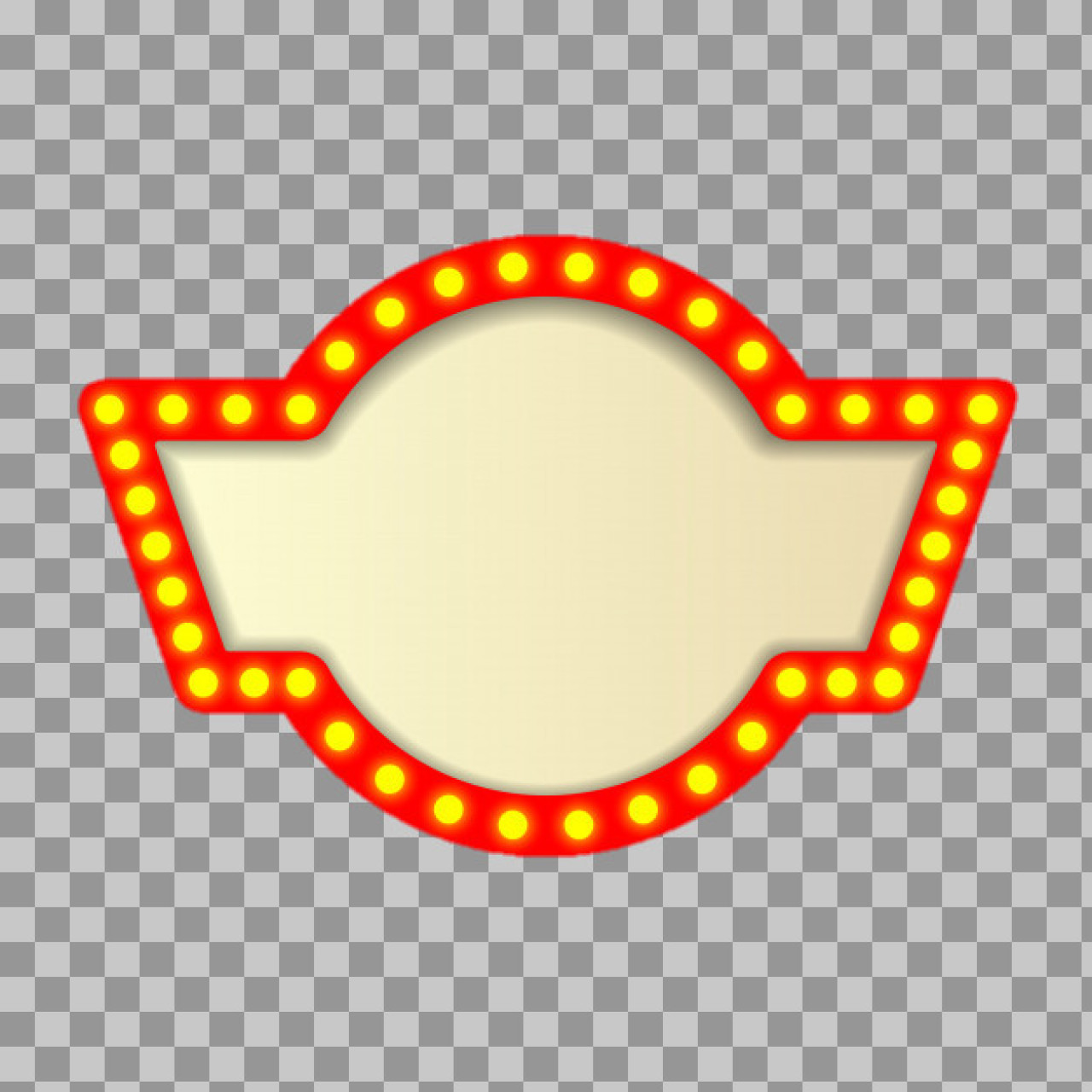 Retro Marquee Sign PNG | Transparent Light Bulb Banner...