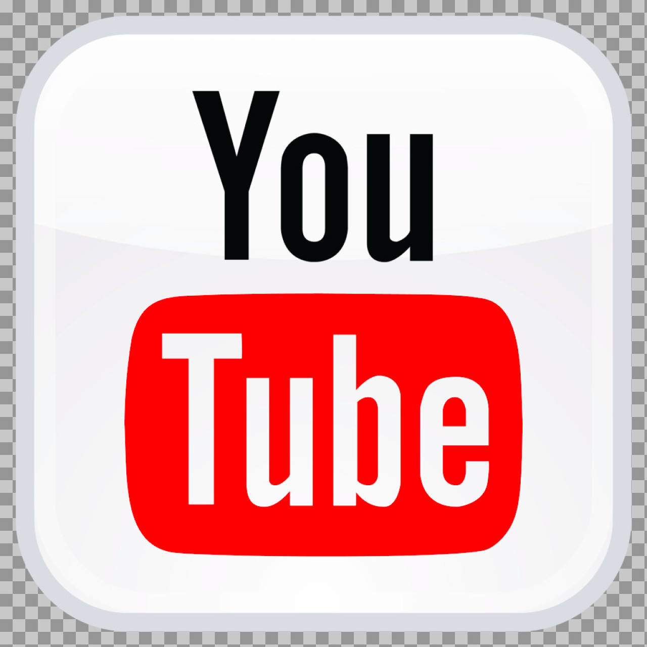 YouTube App Icon PNG | Glossy iOS Style Logo Download