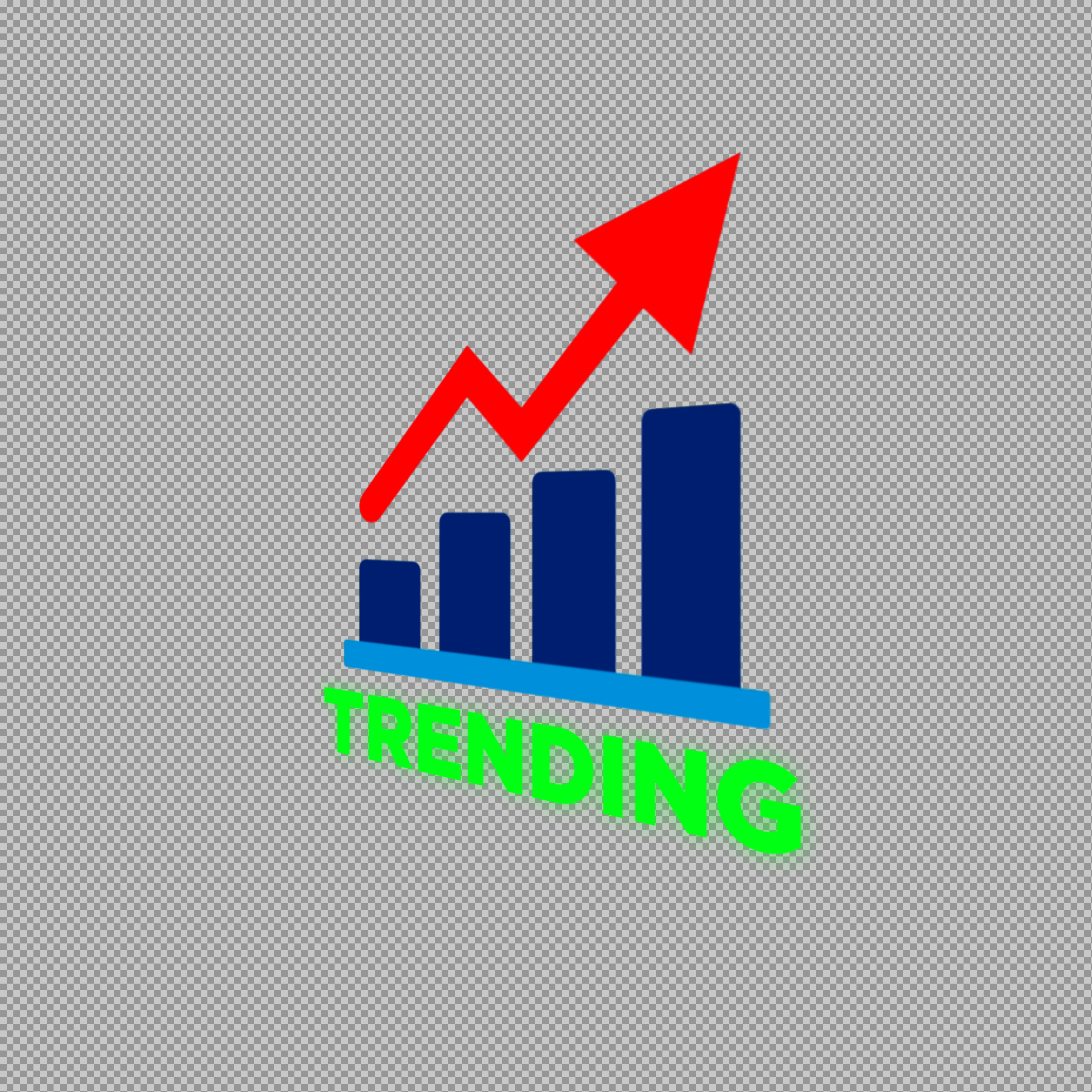 Trending Growth Chart PNG | Free Viral Trend Icon