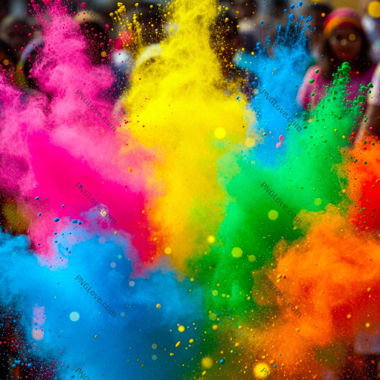 HD Holi Banner Background | Free Color Powder Explosion Photo