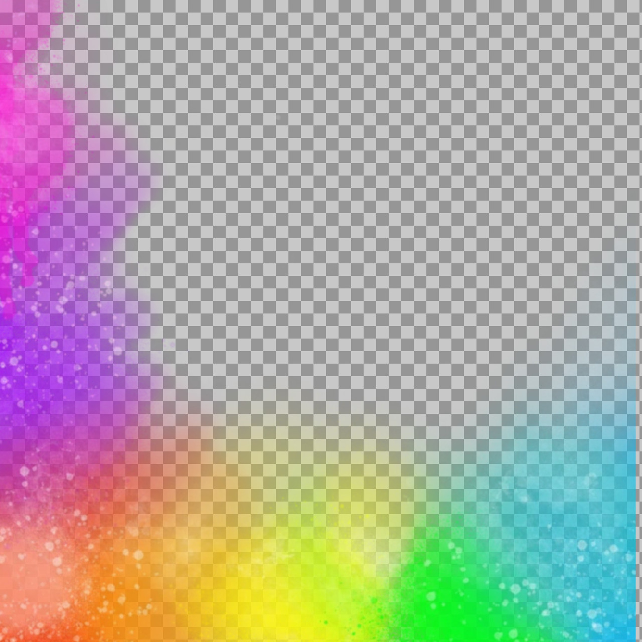 Holi Color Powder Background PNG | Rainbow Border Design